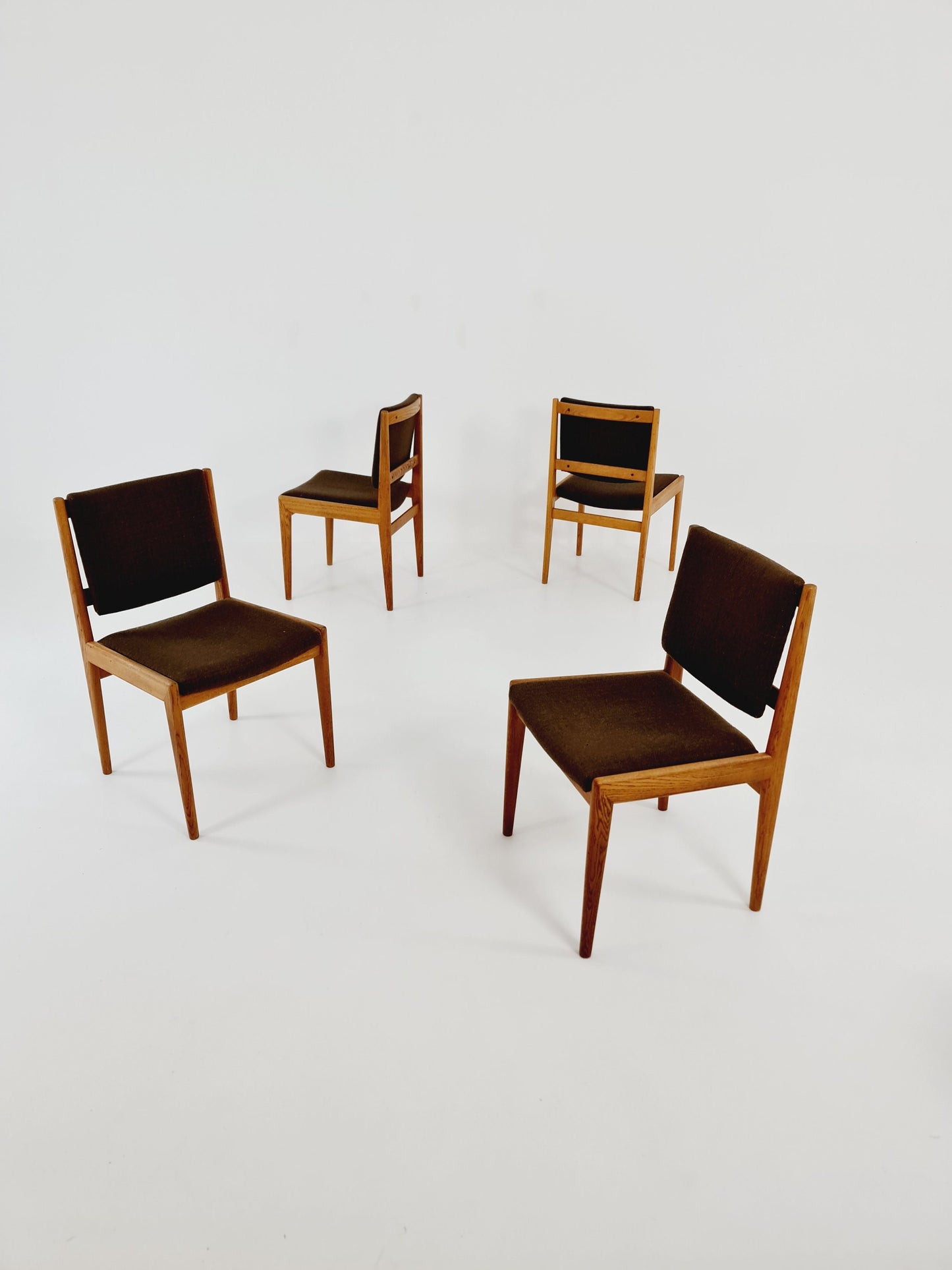 Mid century Swedish Modern Oak dining chairs by Karl Erik Ekselius, 1960s, Set of 4