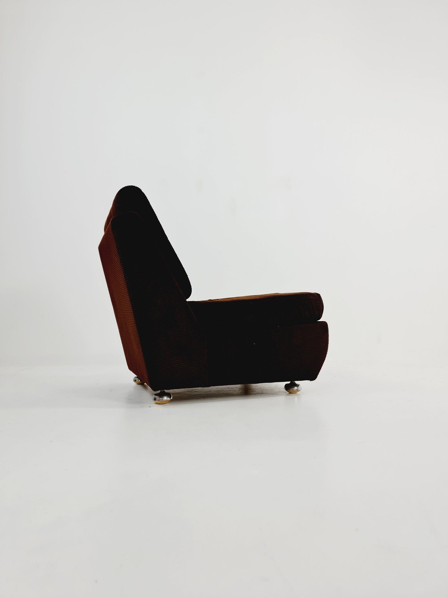 German Space age modular sofa/couch in brown Manchester fabric by Schwämmle Möbel, 1970s