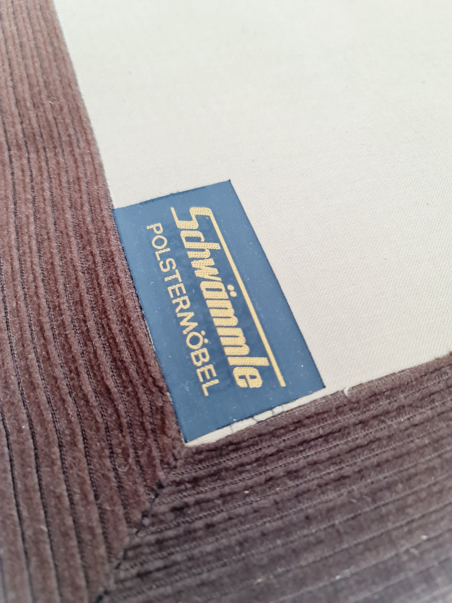 German Space age modular sofa/couch in brown Manchester fabric by Schwämmle Möbel, 1970s