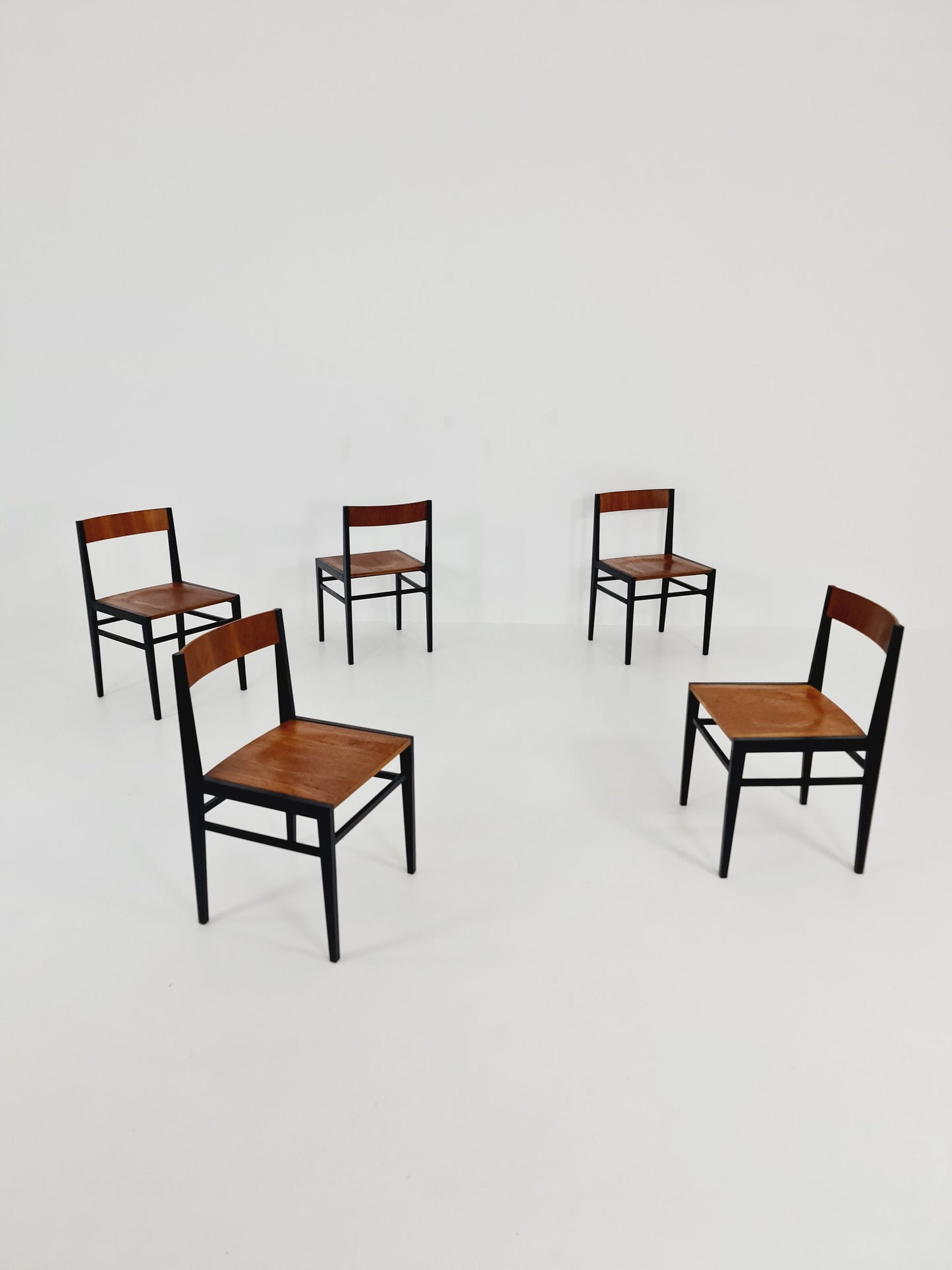 Mid century German teak Dining Chair by Lübke, 1960s, set of 5