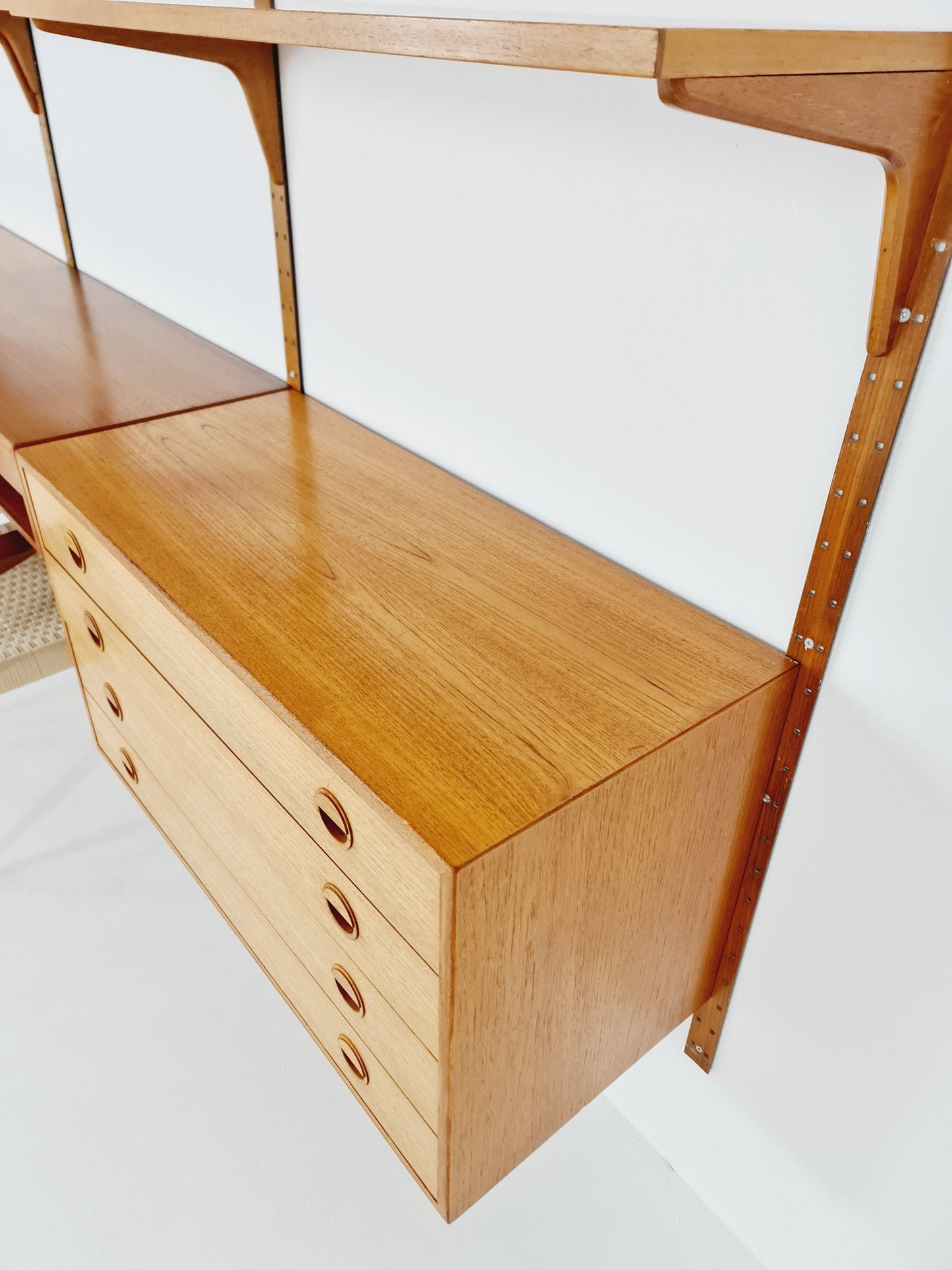 Danish modern modular teak shelving system by Hansen & Guldborg Mobler, Denmark, 1960s