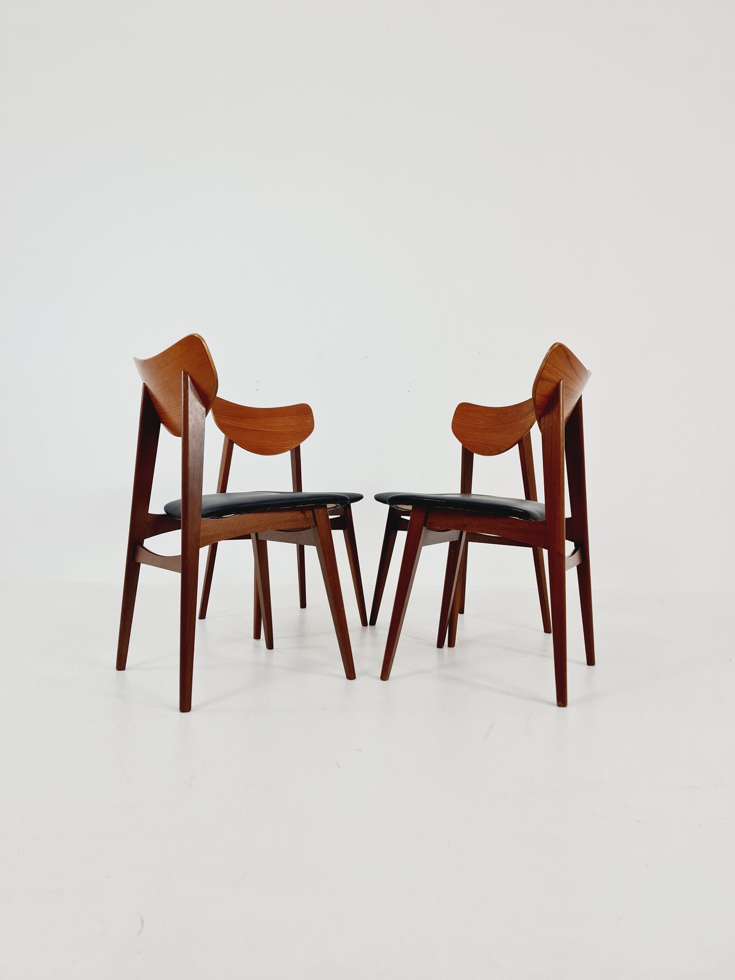 Vintage Danish solid teak dining butterfly Chairs nu Farsturp, 1960s, Set of 4