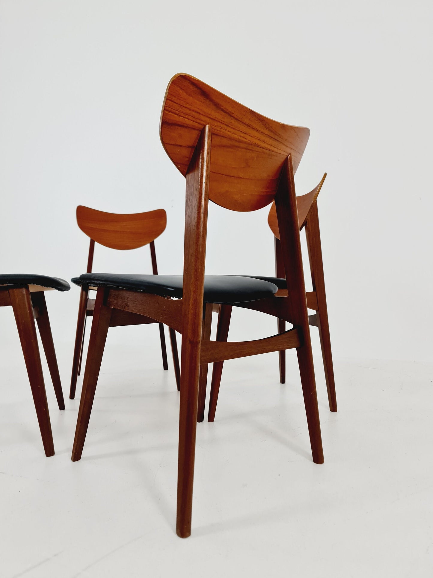 Vintage Danish solid teak dining butterfly Chairs nu Farsturp, 1960s, Set of 4