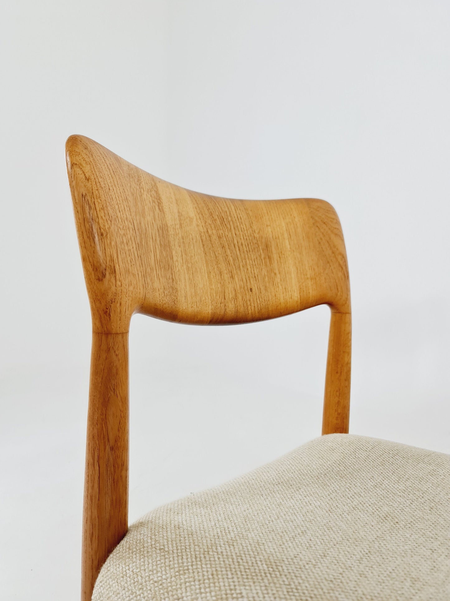 Vintage Danish solid teak dining chairs by Glostrup, , 1960s, Set of 4