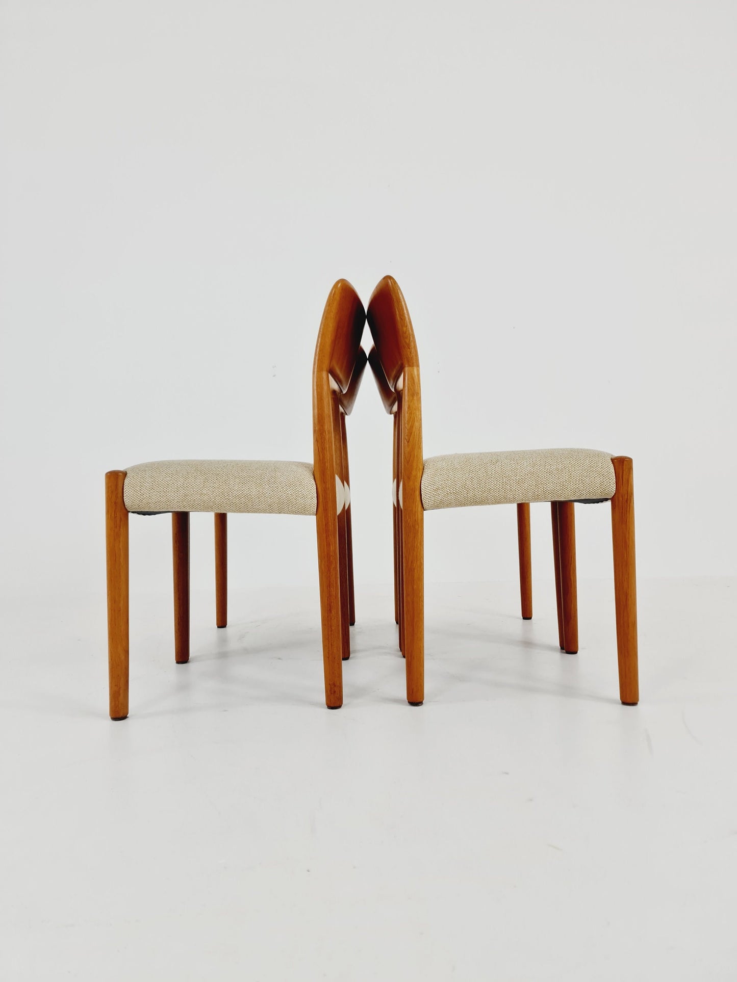 Vintage Danish solid teak dining chairs by Glostrup, , 1960s, Set of 4