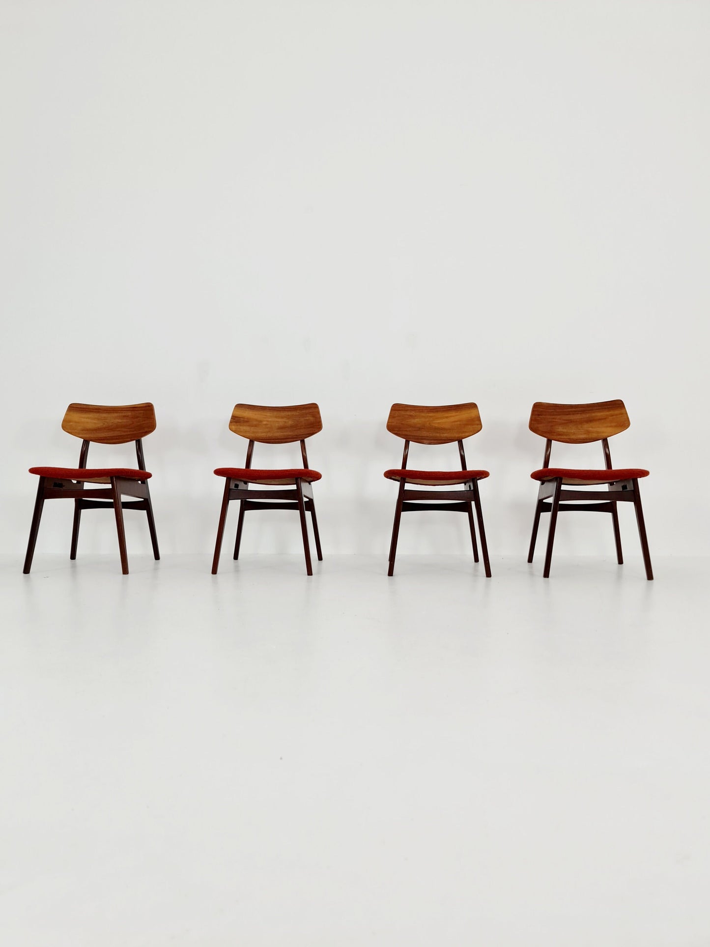 Vintage Danish solid teak dining butterfly Chairs 1960s, Set of 4
