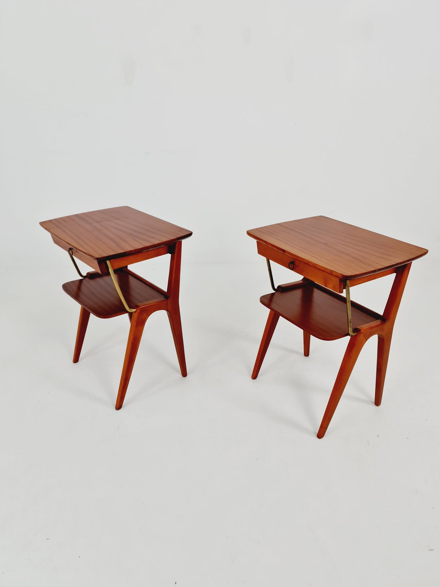 Pair of Midcentury Danish Mahagoni vintage Side table/ Bedside table/ Night stand, 1950s