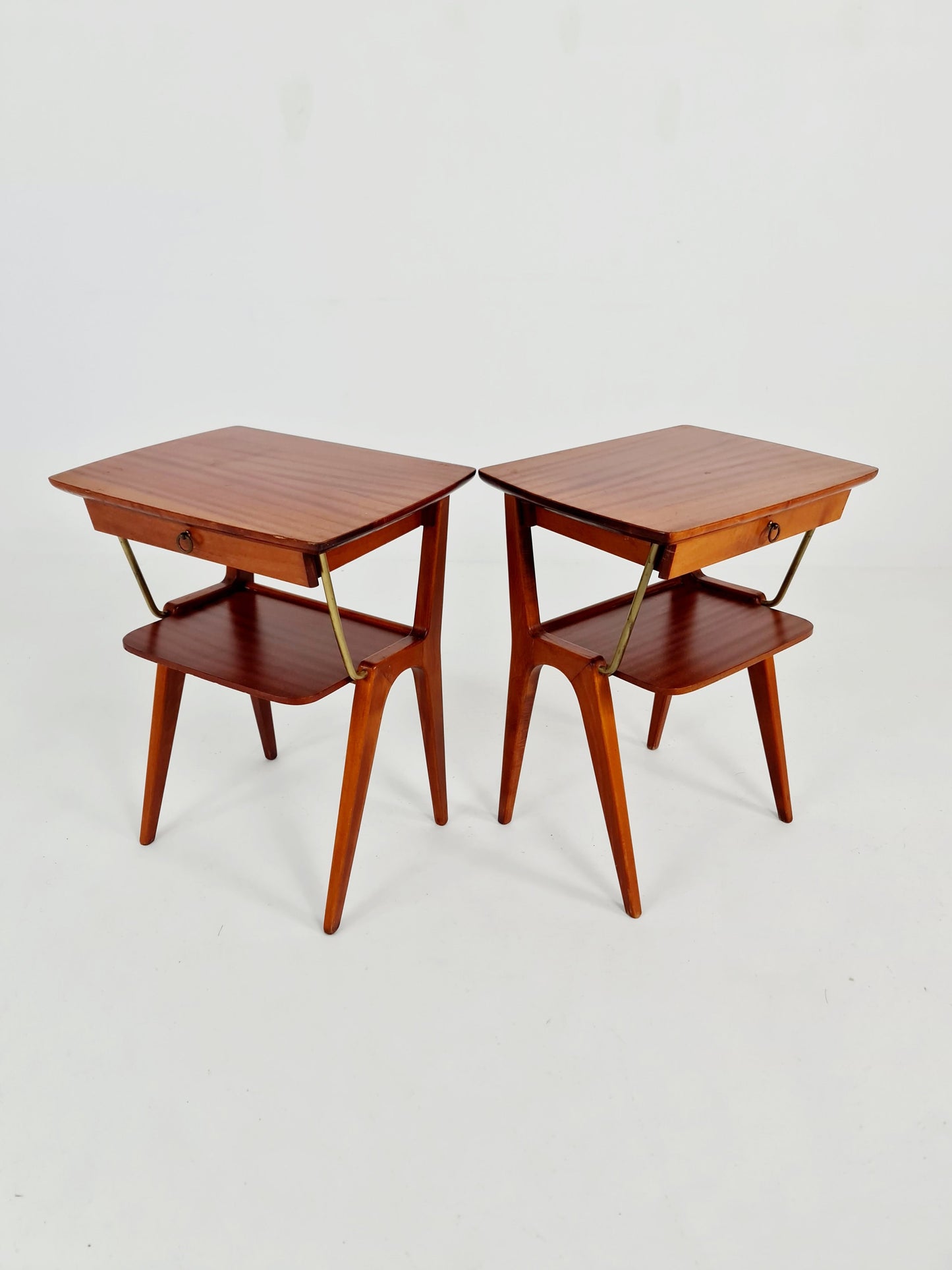 Pair of Midcentury Danish Mahagoni vintage Side table/ Bedside table/ Night stand, 1950s
