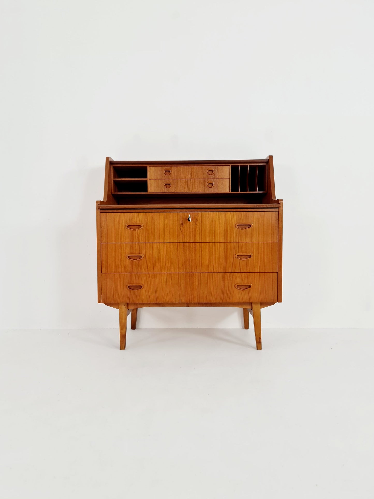 Midcentury vintage desk Swedish secretary By Bröderna Gustafsson, 1960s