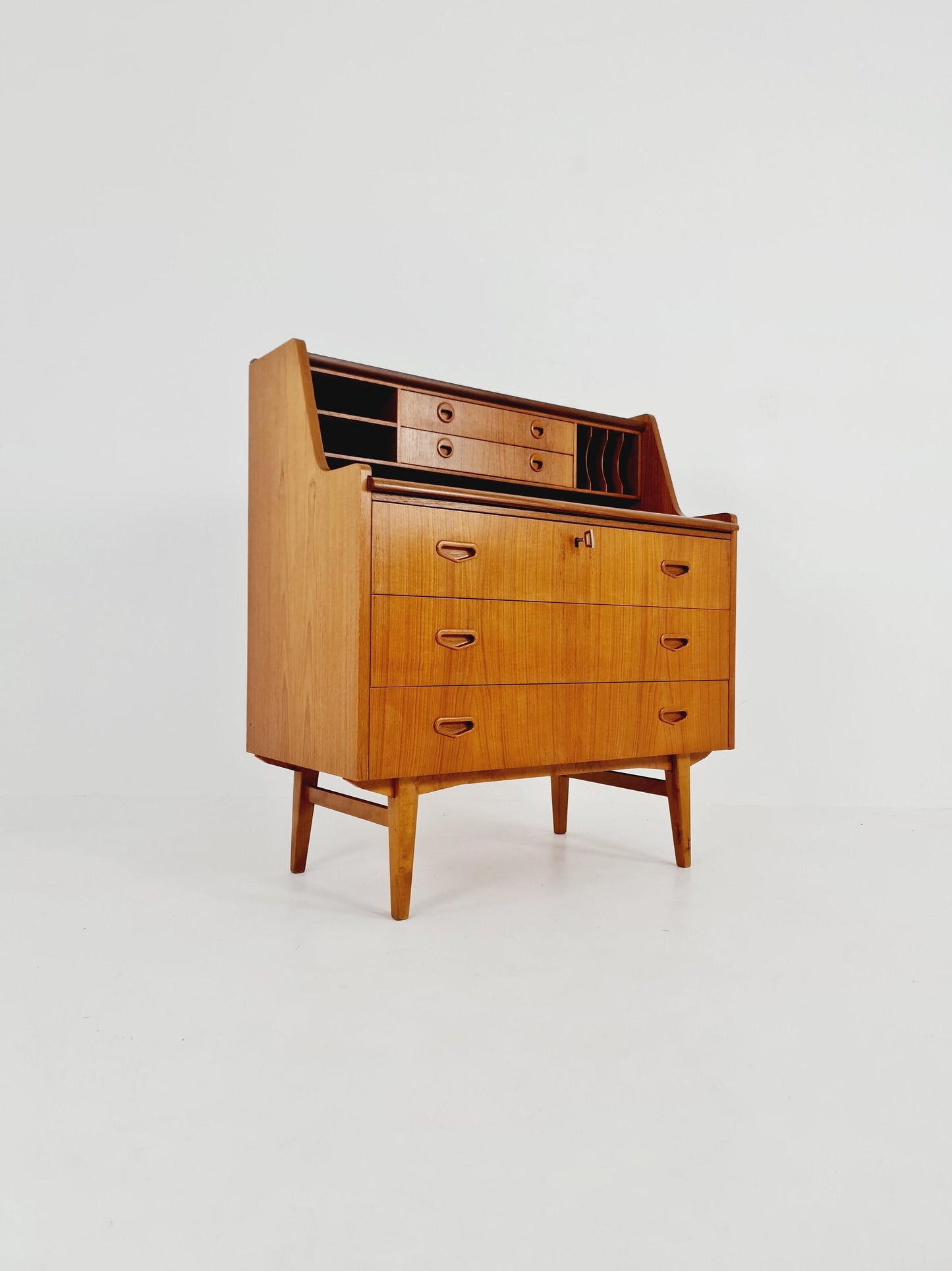 Midcentury vintage desk Swedish secretary By Bröderna Gustafsson, 1960s