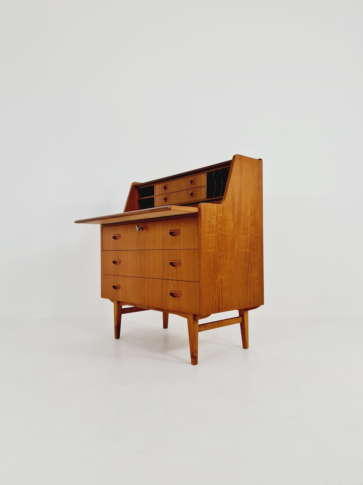 Midcentury vintage desk Swedish secretary By Bröderna Gustafsson, 1960s