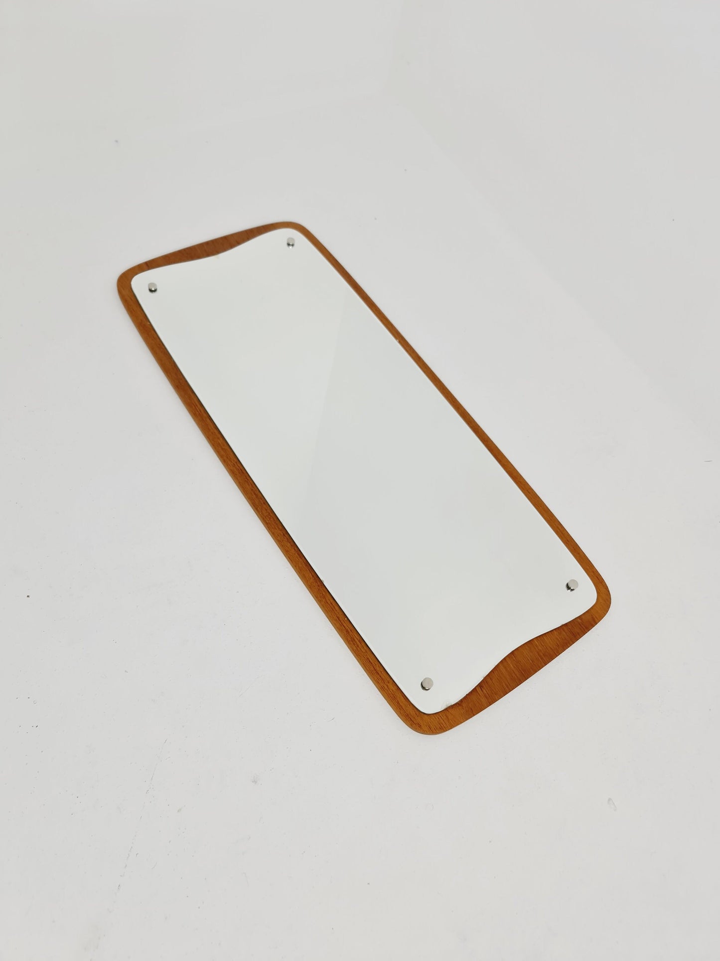 Teak Swidish mid-century Modern wall-mounted mirror By AB Nybrofabriken, 1960s
