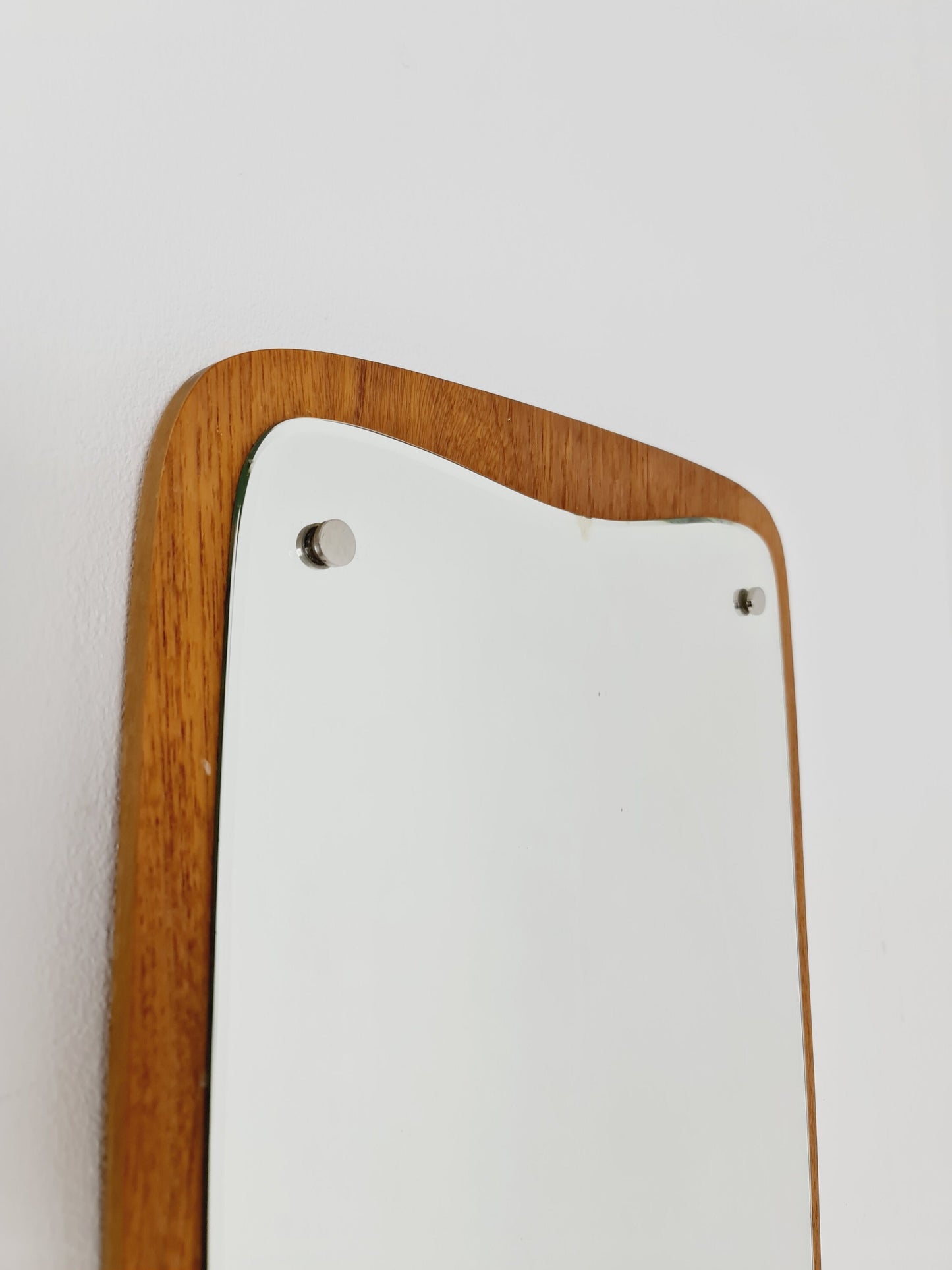 Teak Swidish mid-century Modern wall-mounted mirror By AB Nybrofabriken, 1960s