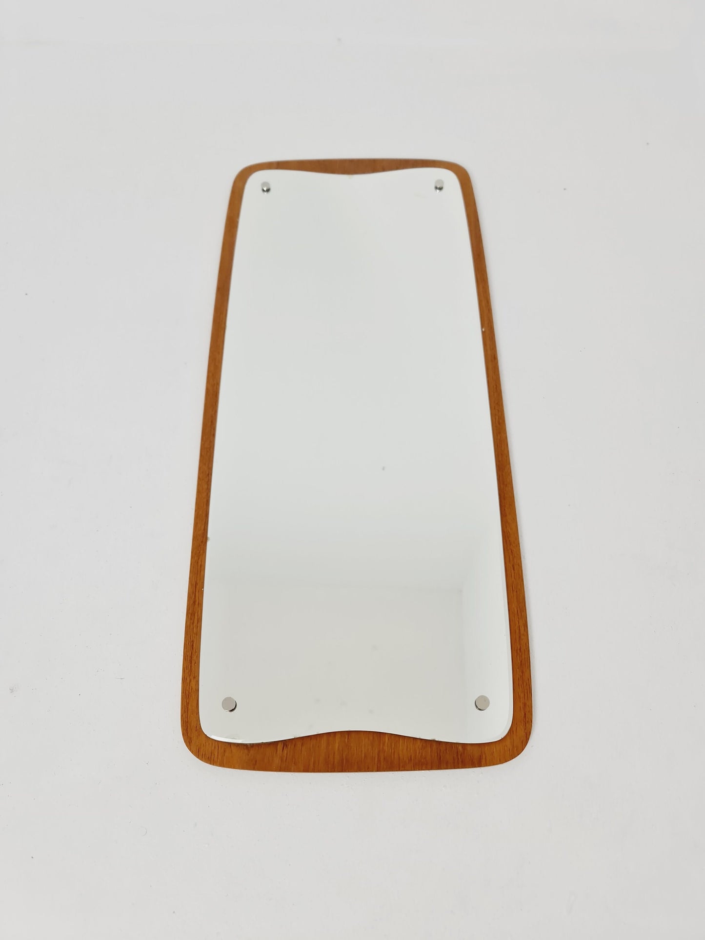 Teak Swidish mid-century Modern wall-mounted mirror By AB Nybrofabriken, 1960s