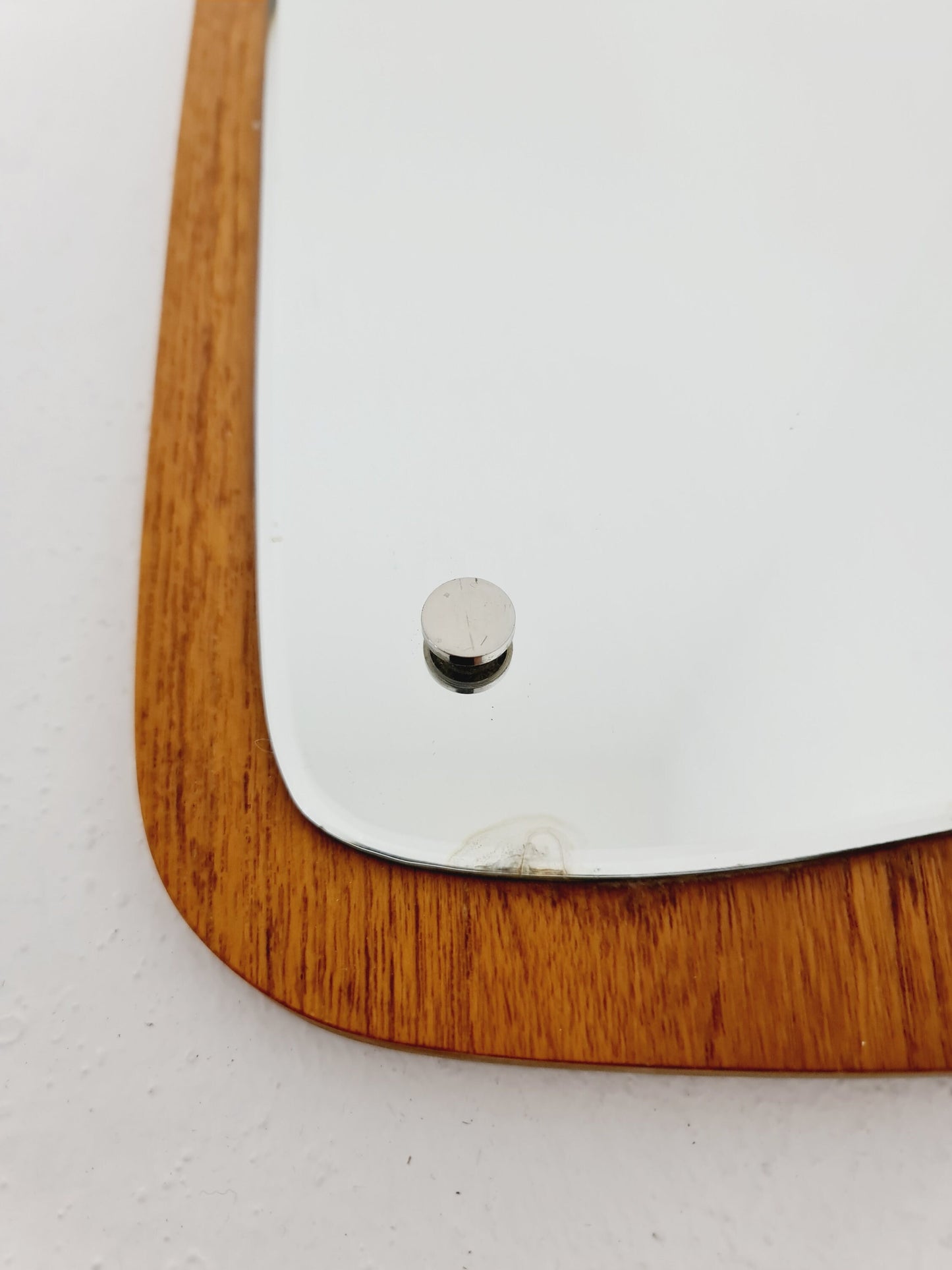 Teak Swidish mid-century Modern wall-mounted mirror By AB Nybrofabriken, 1960s