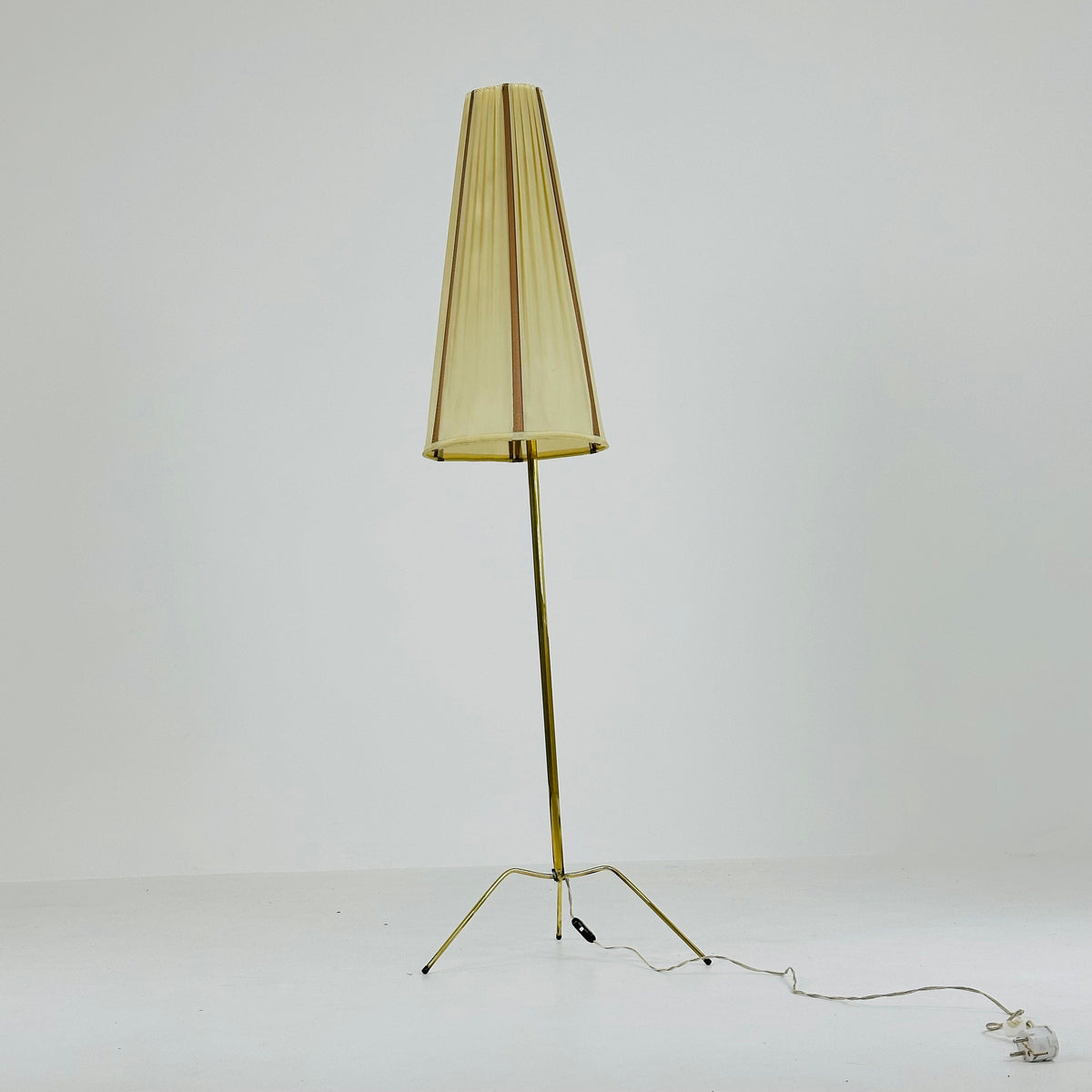 Mid century brass floor lamp 1950s