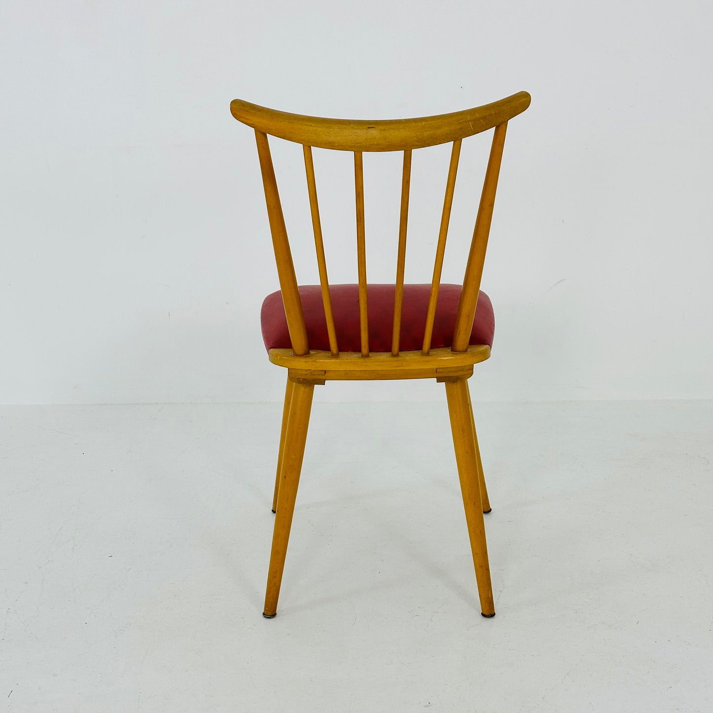 Mid century wood and leather chair 1960s, Germany