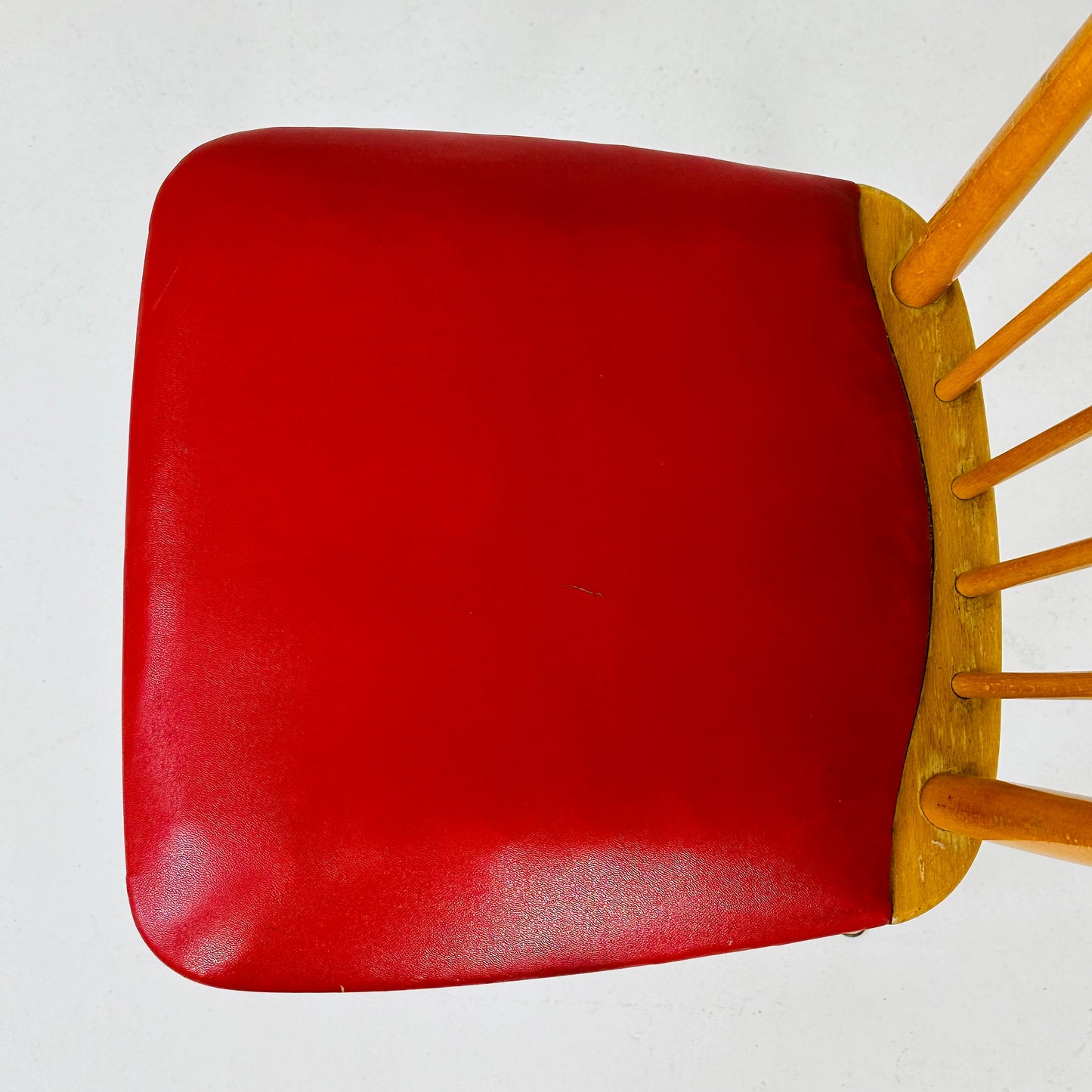 Mid century wood and leather chair 1960s, Germany