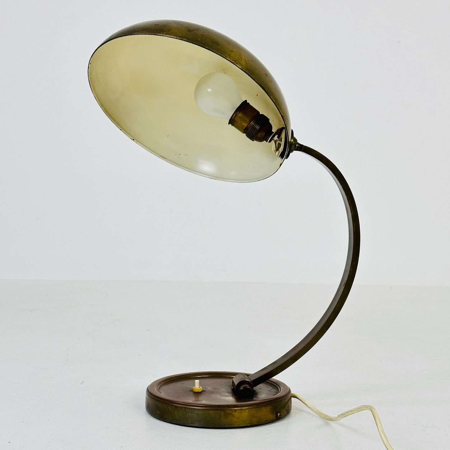 German Art Deco brass lamp by Gecos Gebrüder Cosack 1930s