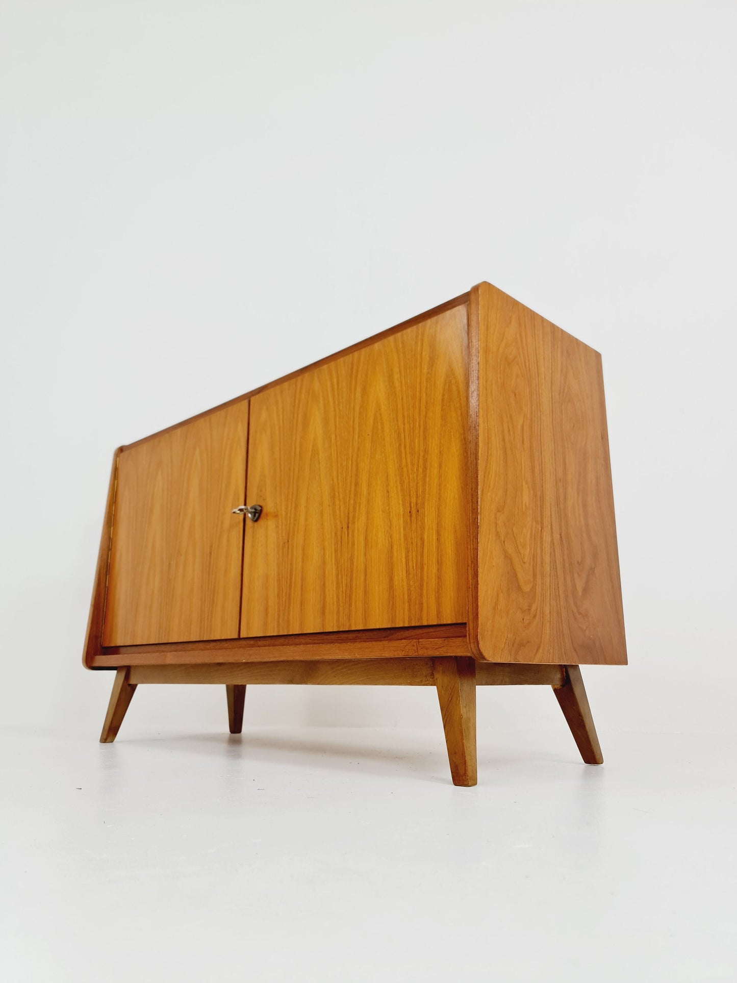 Mid century German vintage Walnut sideboard by Bähre Mignon Möbel, 1960s