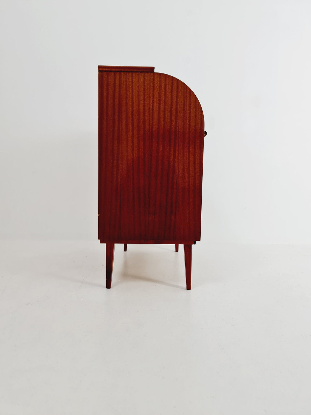 Midcentury vintage Roll-top desk Swedish secretary By Bröderna Gustafsson 1960s
