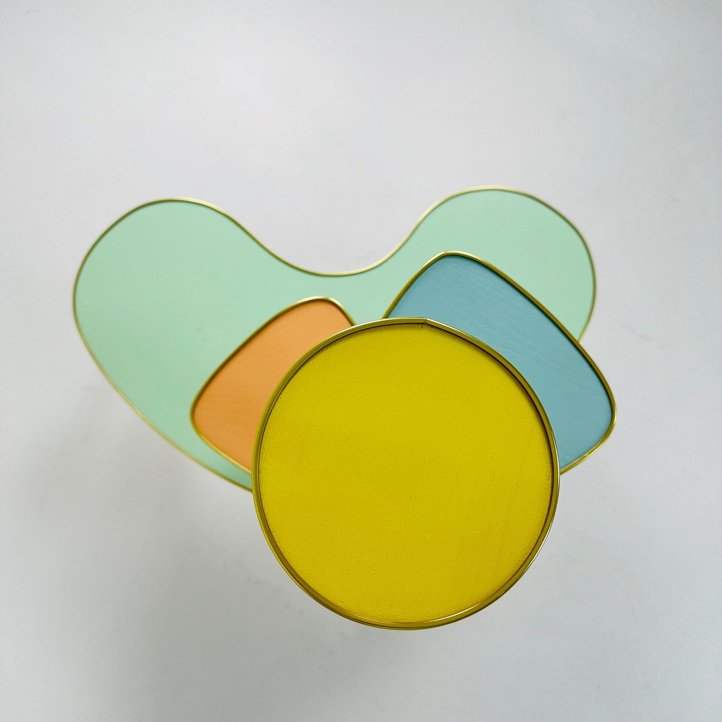 BIG 1950s German Plant Stand, Colorful Vintage Mid-Century Minimalist Indoor Plant Stand Side Table Retro flower table