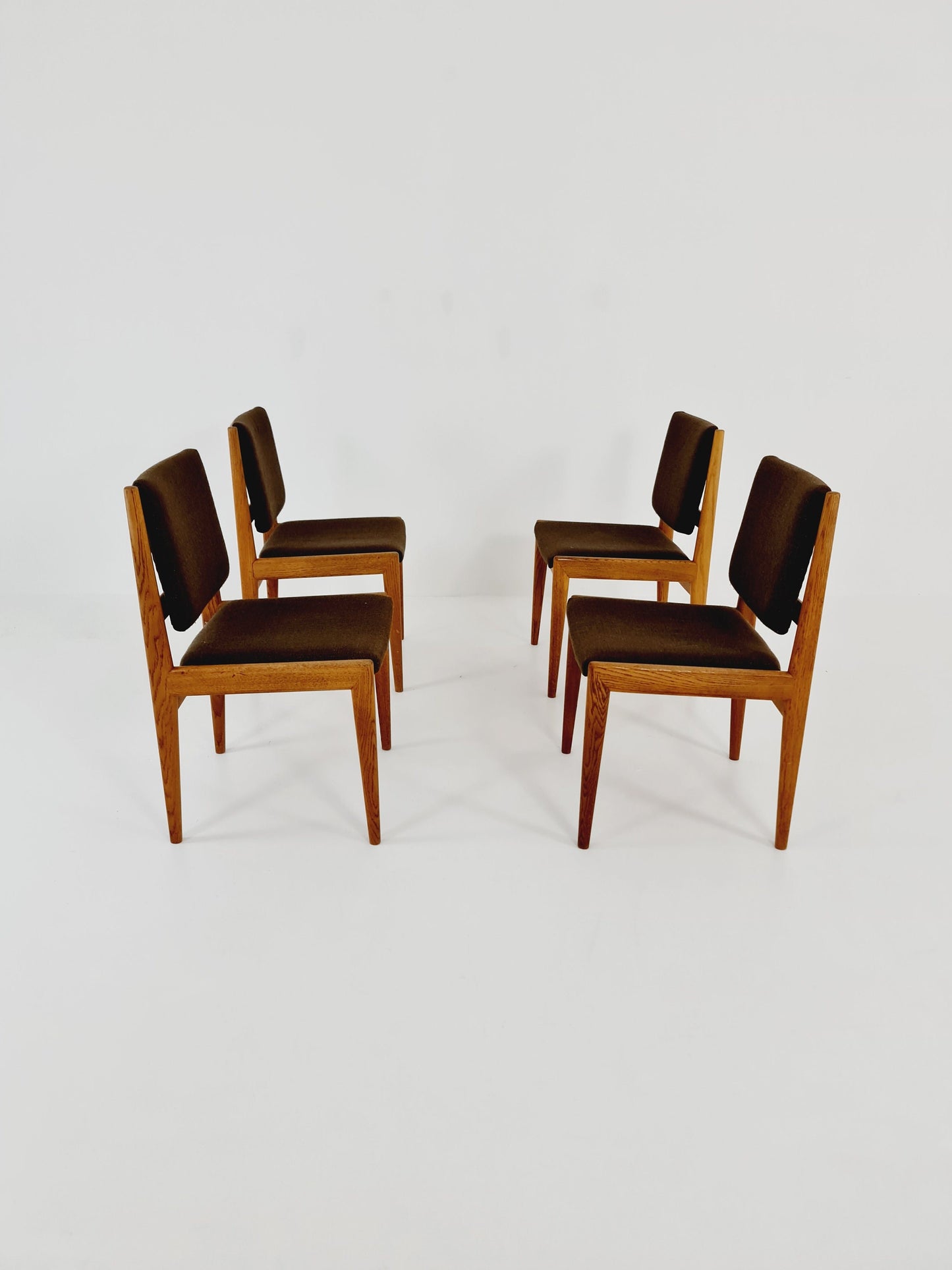 Mid century Swedish Modern Oak dining chairs by Karl Erik Ekselius, 1960s, Set of 4