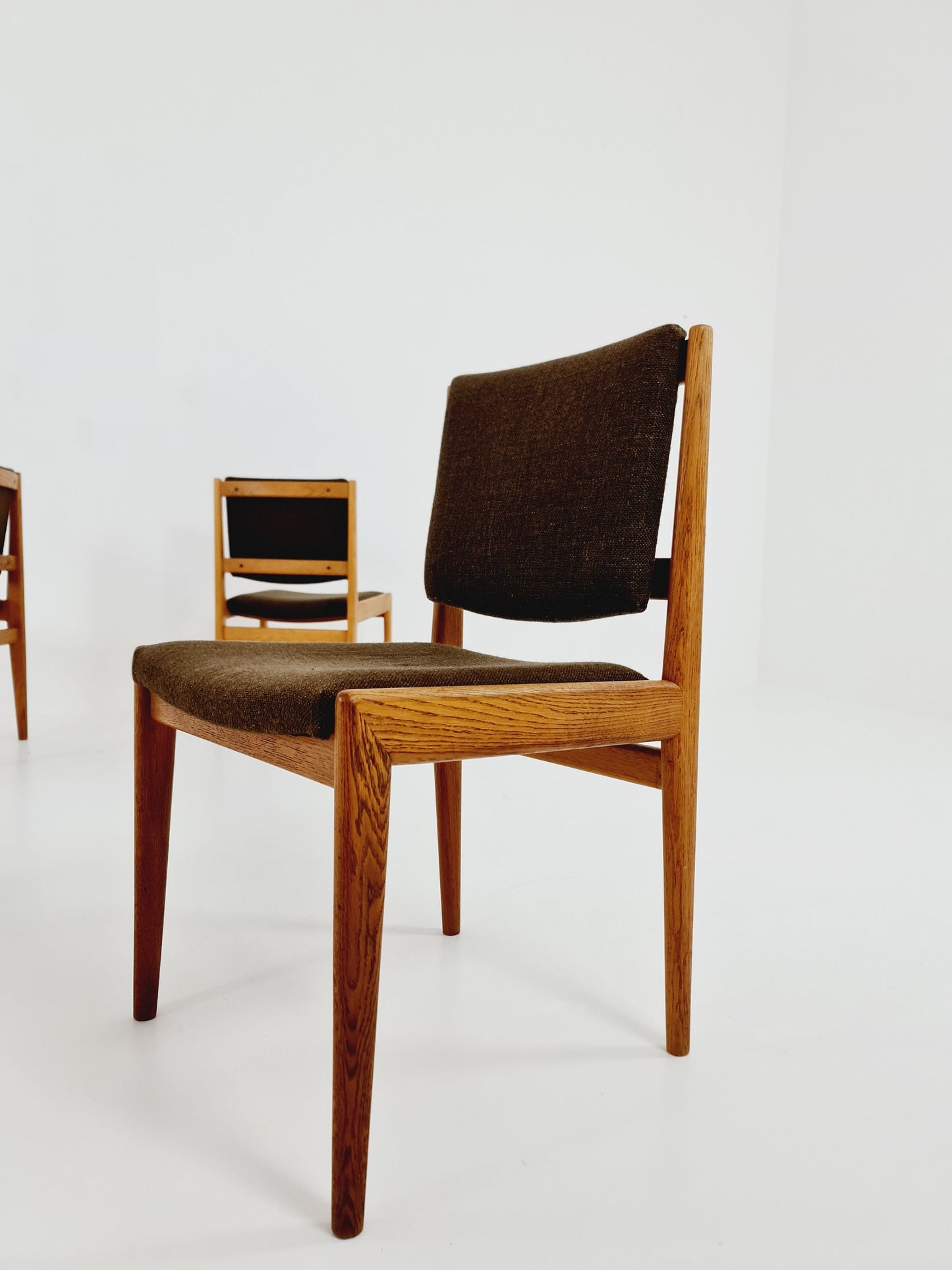 Mid century Swedish Modern Oak dining chairs by Karl Erik Ekselius, 1960s, Set of 4