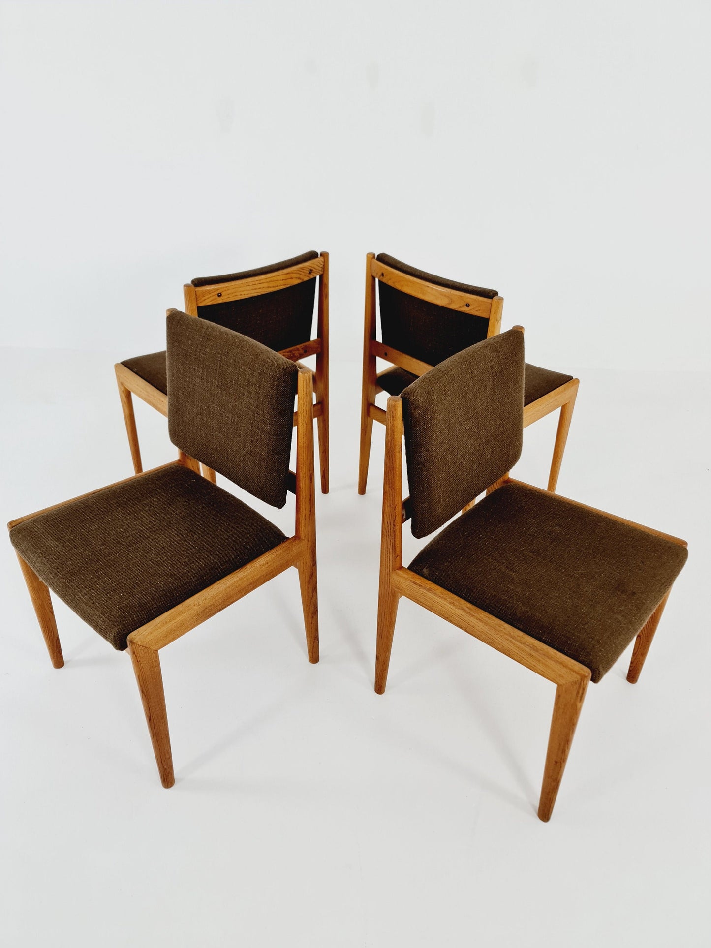 Mid century Swedish Modern Oak dining chairs by Karl Erik Ekselius, 1960s, Set of 4
