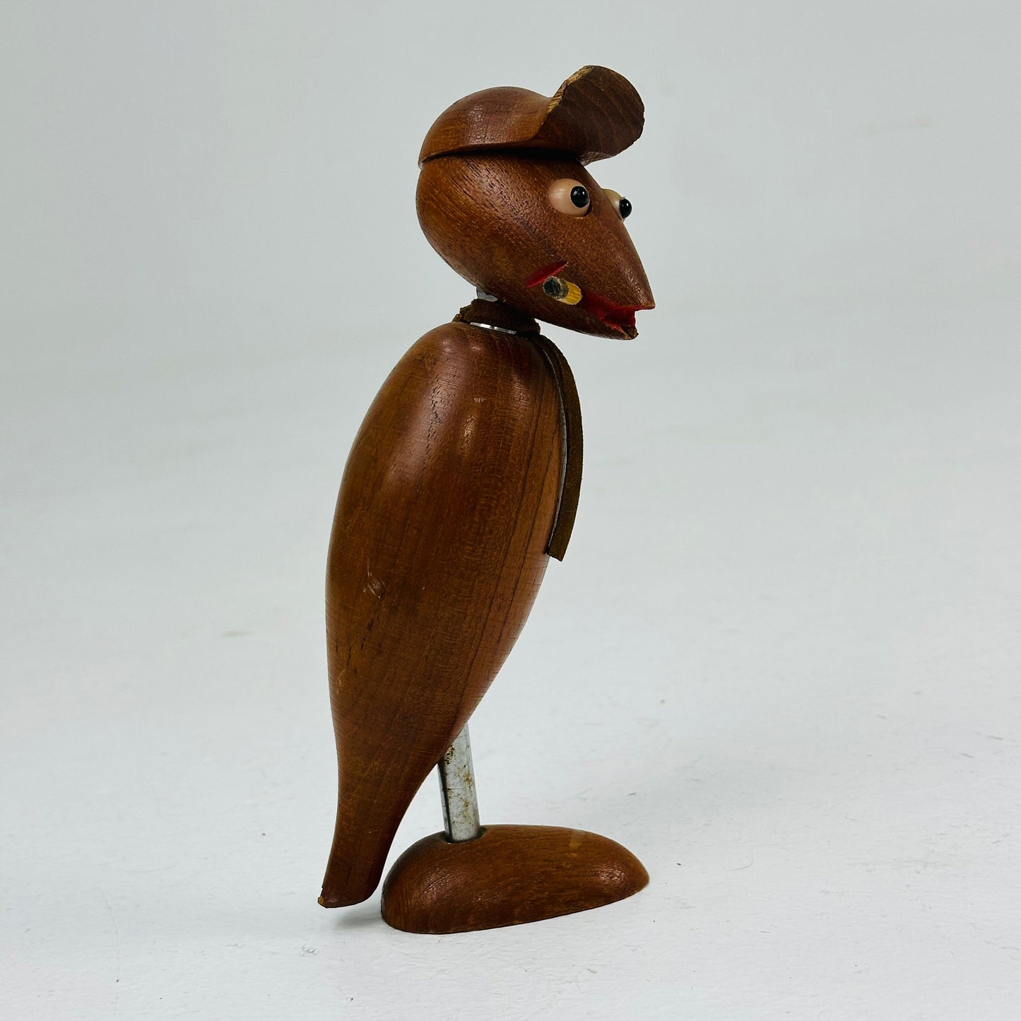 Set of Mid century teak figurines /bottle opener and corkscrew /candle or pen holder /envelope holder 1960s ,Hans Bolling