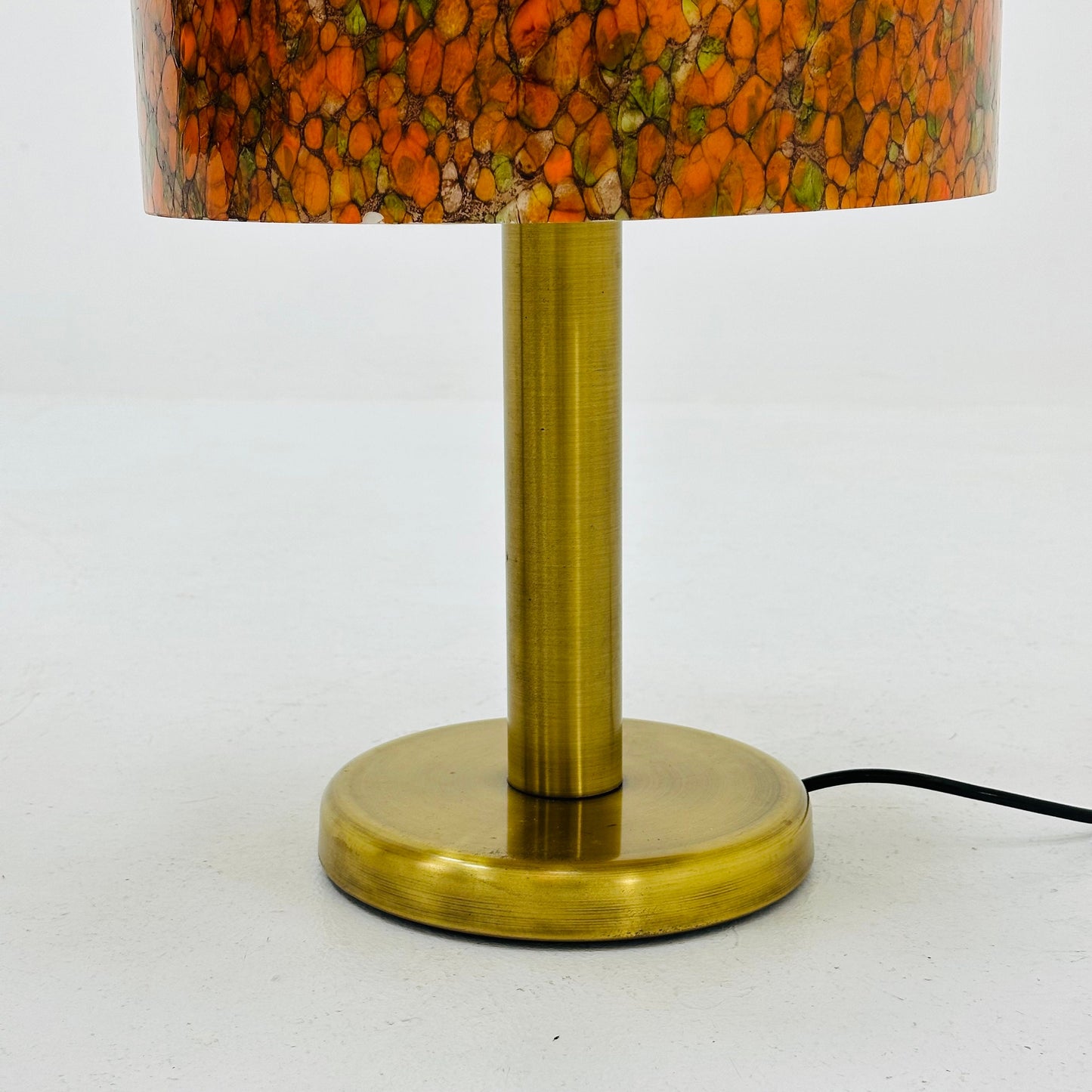 Pair of Glass and Brass Table Lamps by Peil & Putzler Germany 1970s