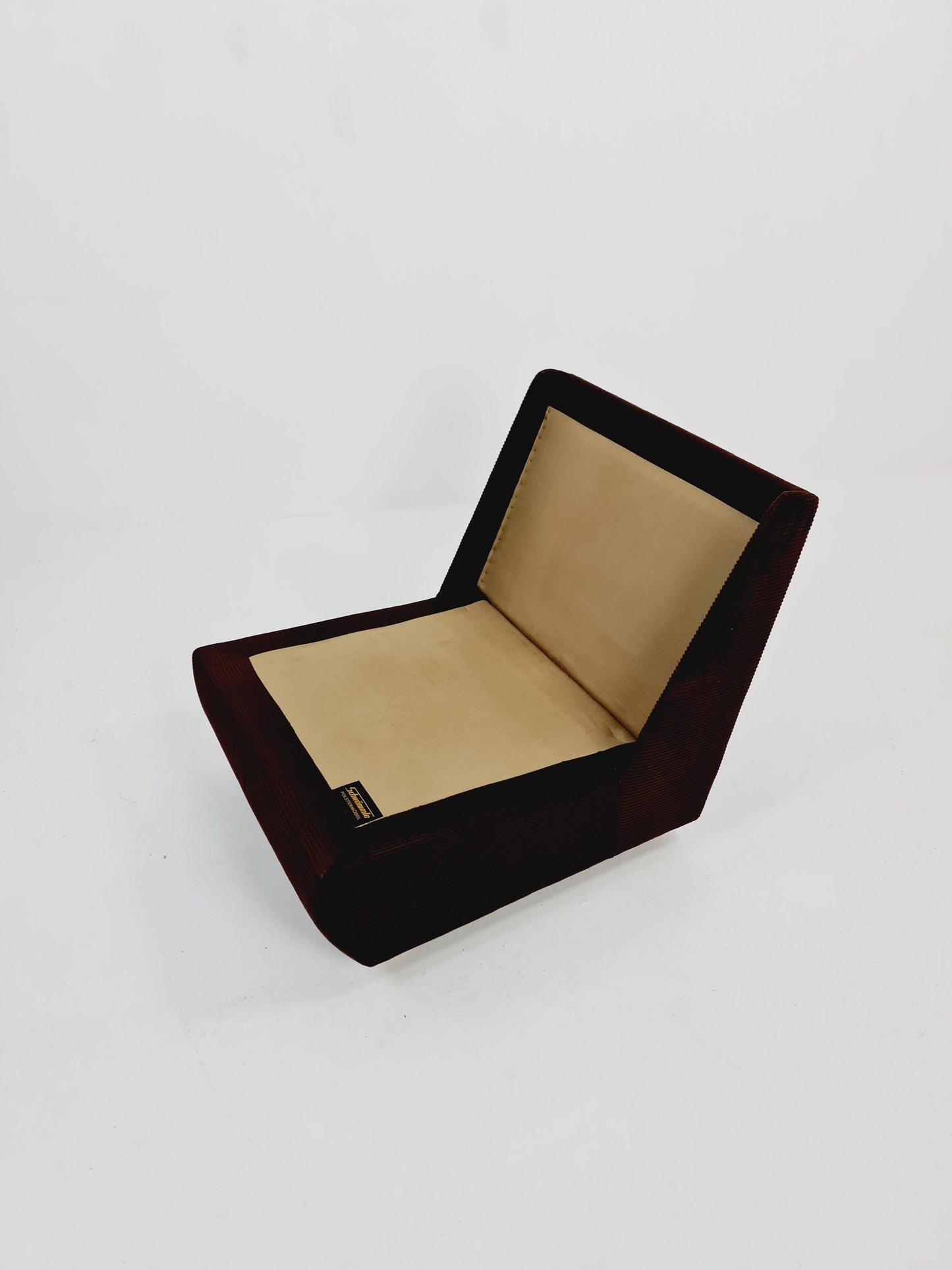 German Space age modular sofa/couch in brown Manchester fabric by Schwämmle Möbel, 1970s