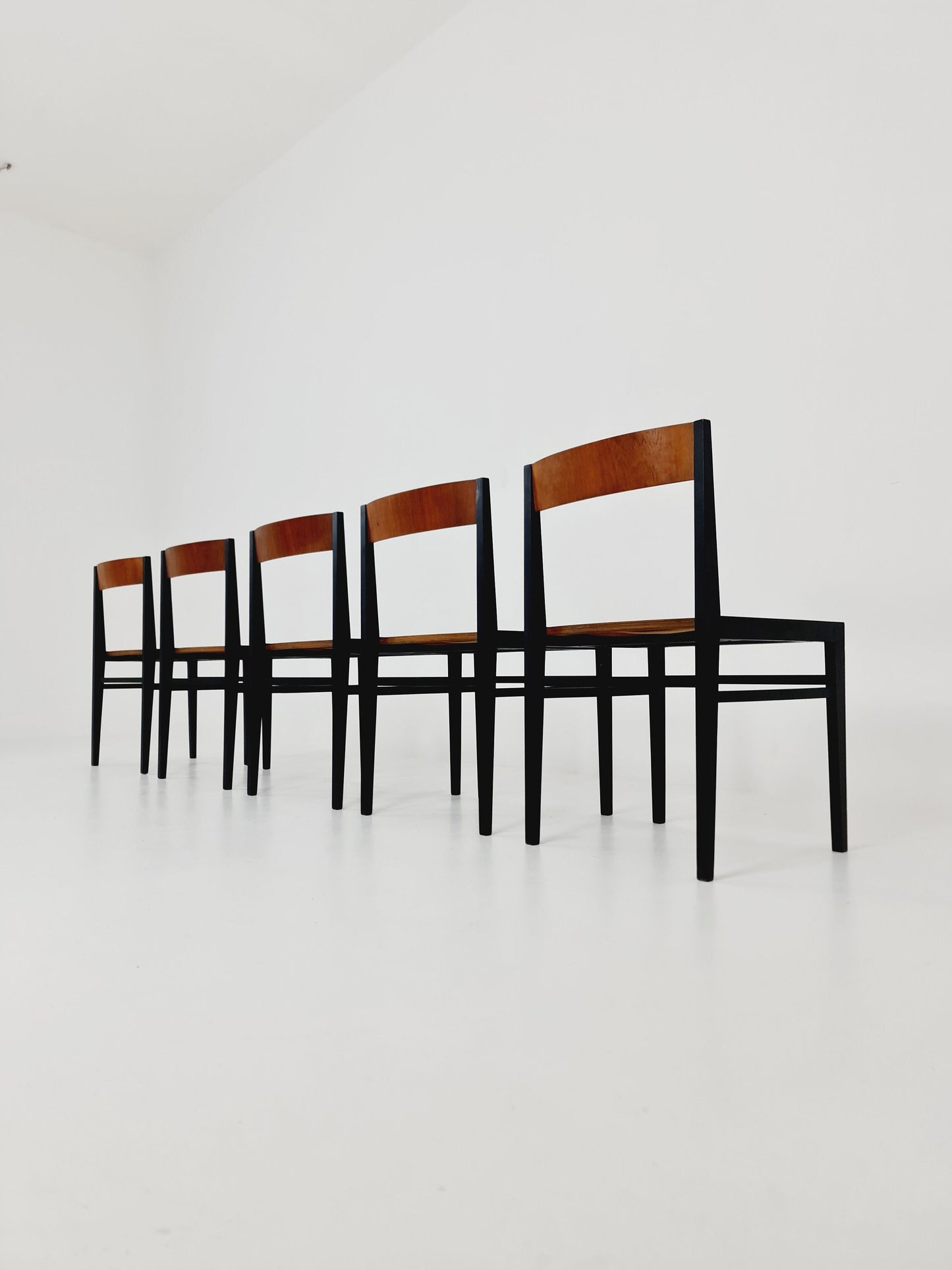 Mid century German teak Dining Chair by Lübke, 1960s, set of 5