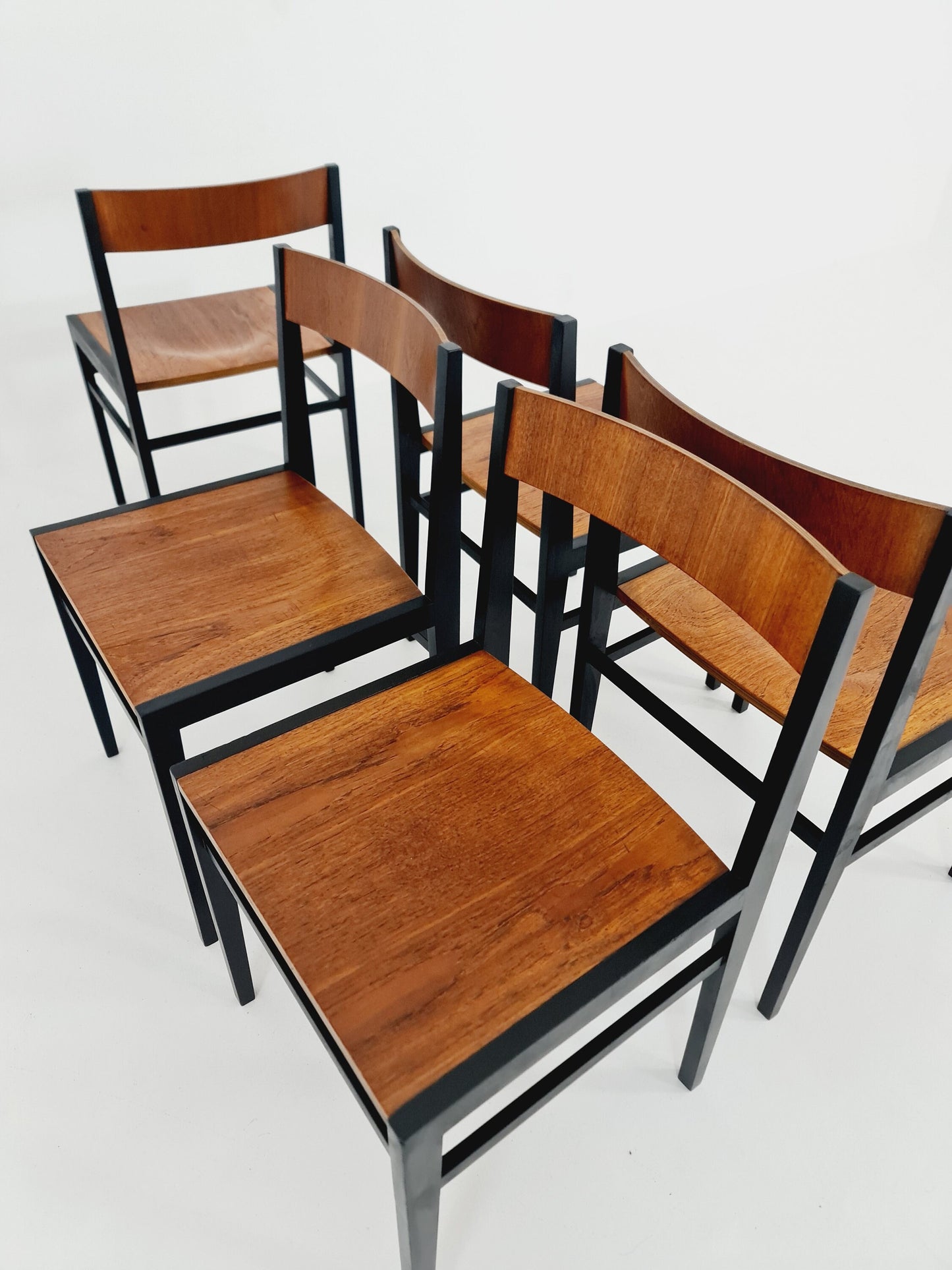 Mid century German teak Dining Chair by Lübke, 1960s, set of 5
