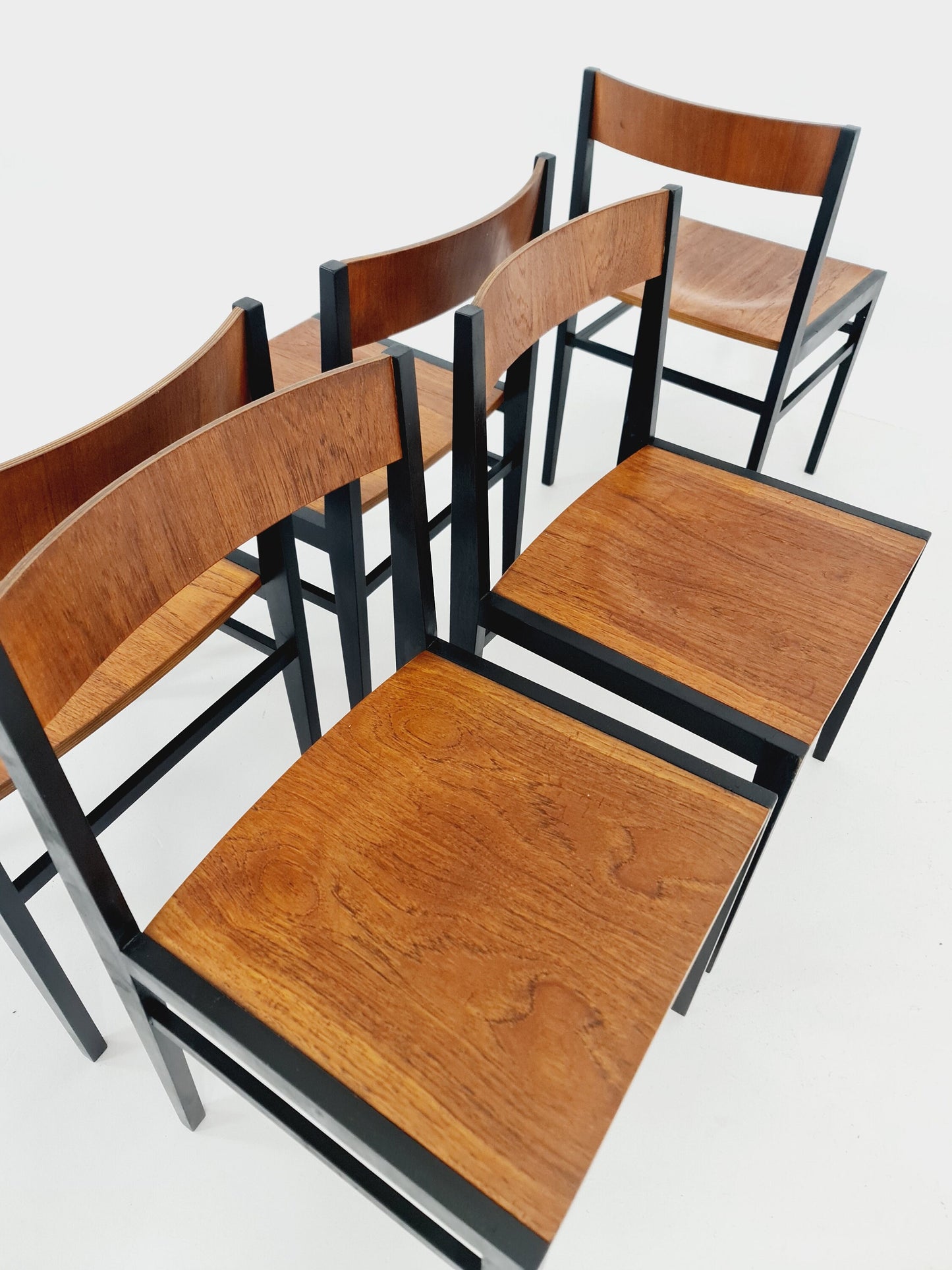 Mid century German teak Dining Chair by Lübke, 1960s, set of 5