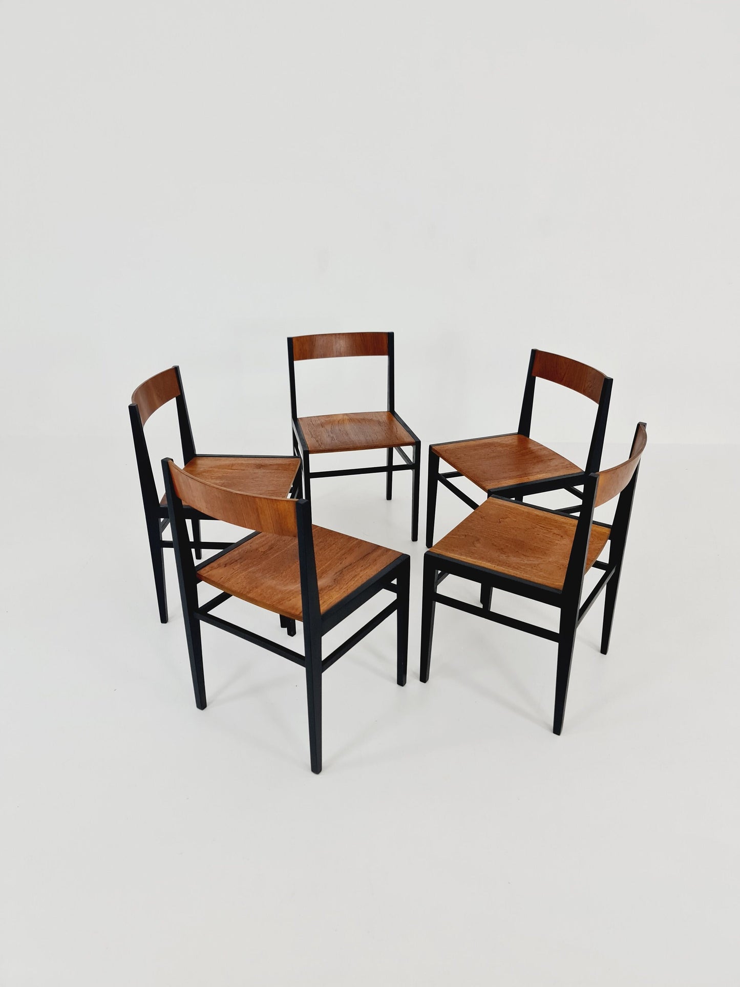 Mid century German teak Dining Chair by Lübke, 1960s, set of 5