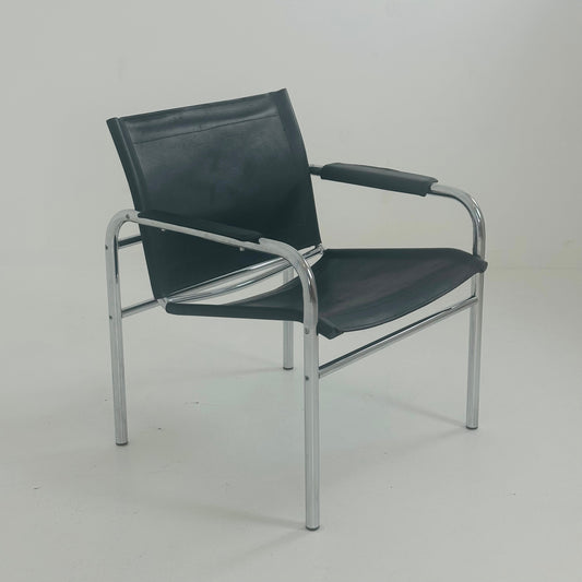 Mid century Klinte leather lounge chair by Tord Björklund, 1970 IKEA Sweden