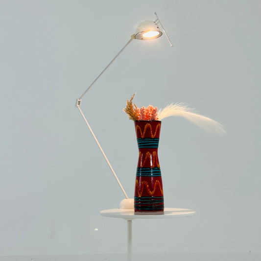 Postmodern Side Table with Lamp by Edward Geluk for Arco, 1980s