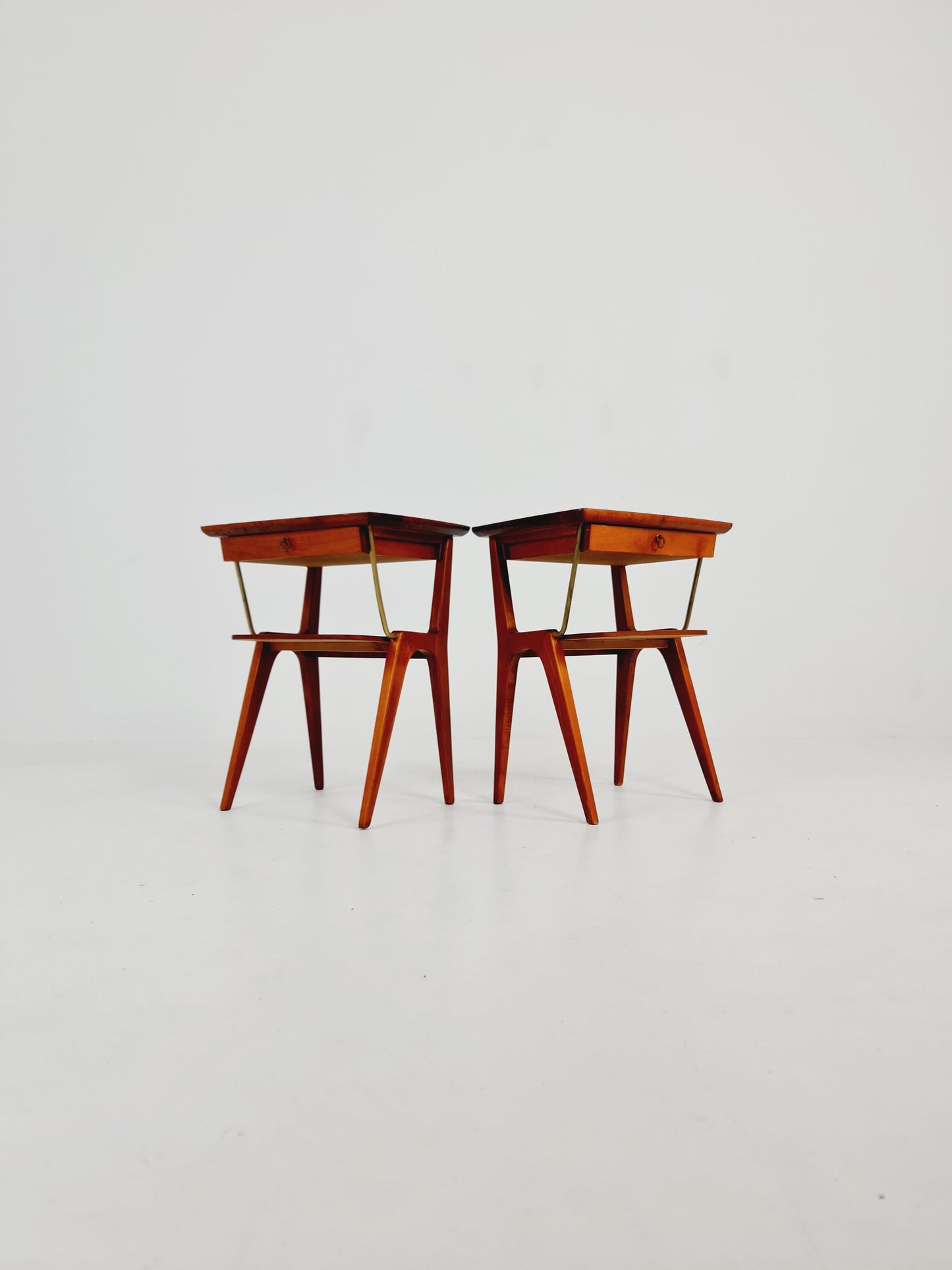 Pair of Midcentury Danish Mahagoni vintage Side table/ Bedside table/ Night stand, 1950s