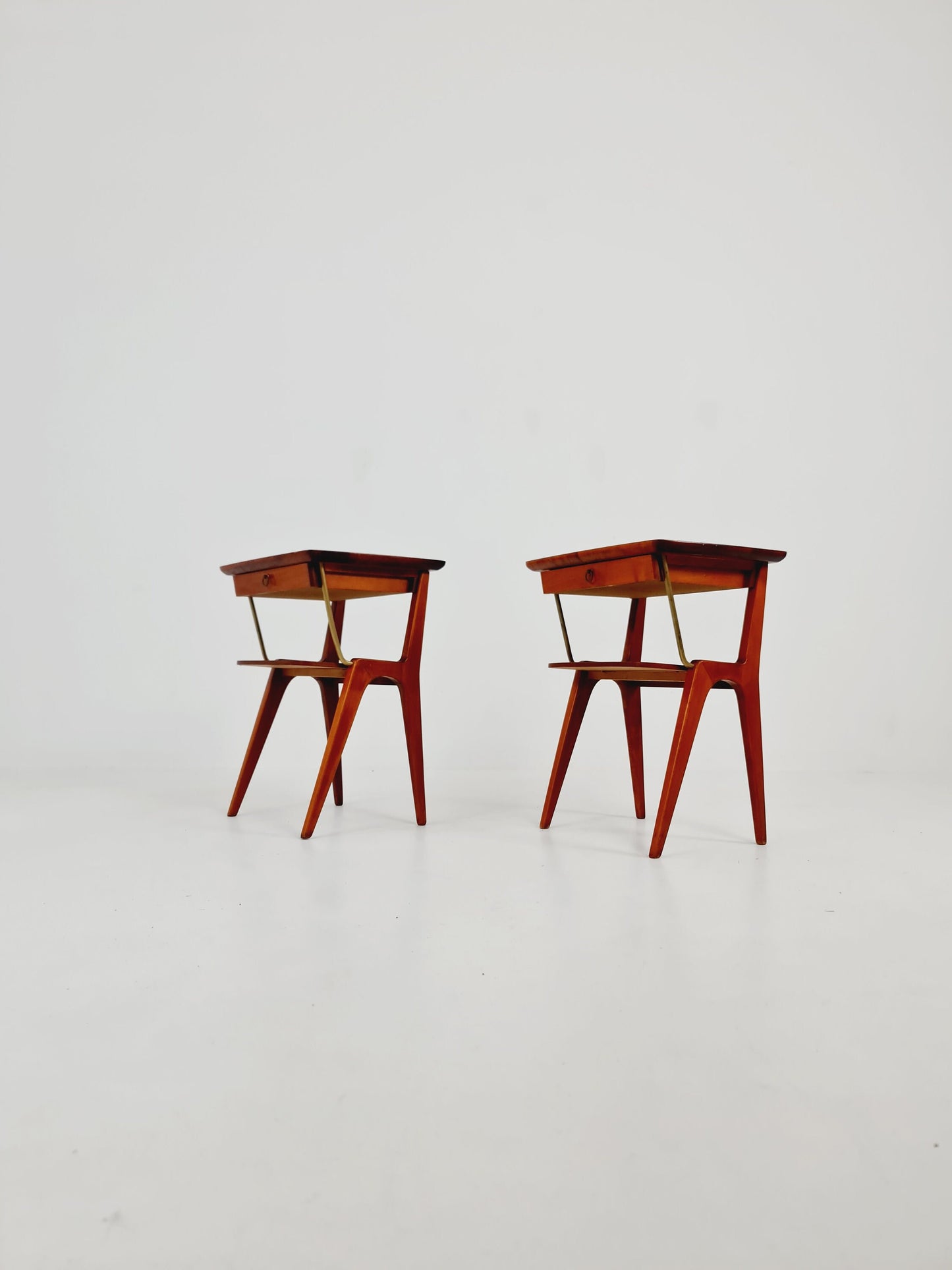 Pair of Midcentury Danish Mahagoni vintage Side table/ Bedside table/ Night stand, 1950s