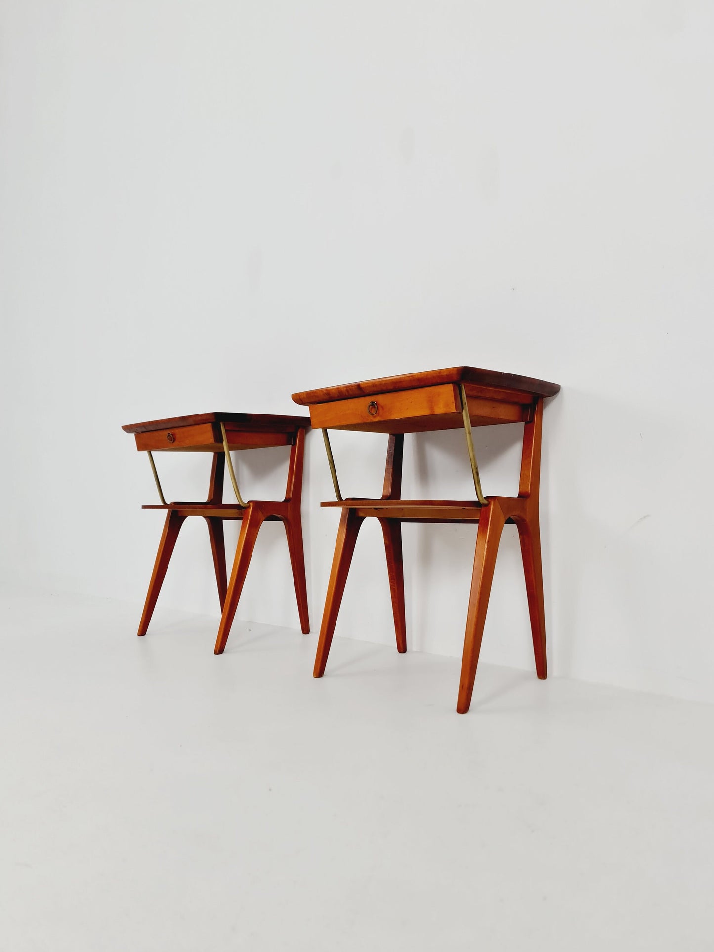 Pair of Midcentury Danish Mahagoni vintage Side table/ Bedside table/ Night stand, 1950s