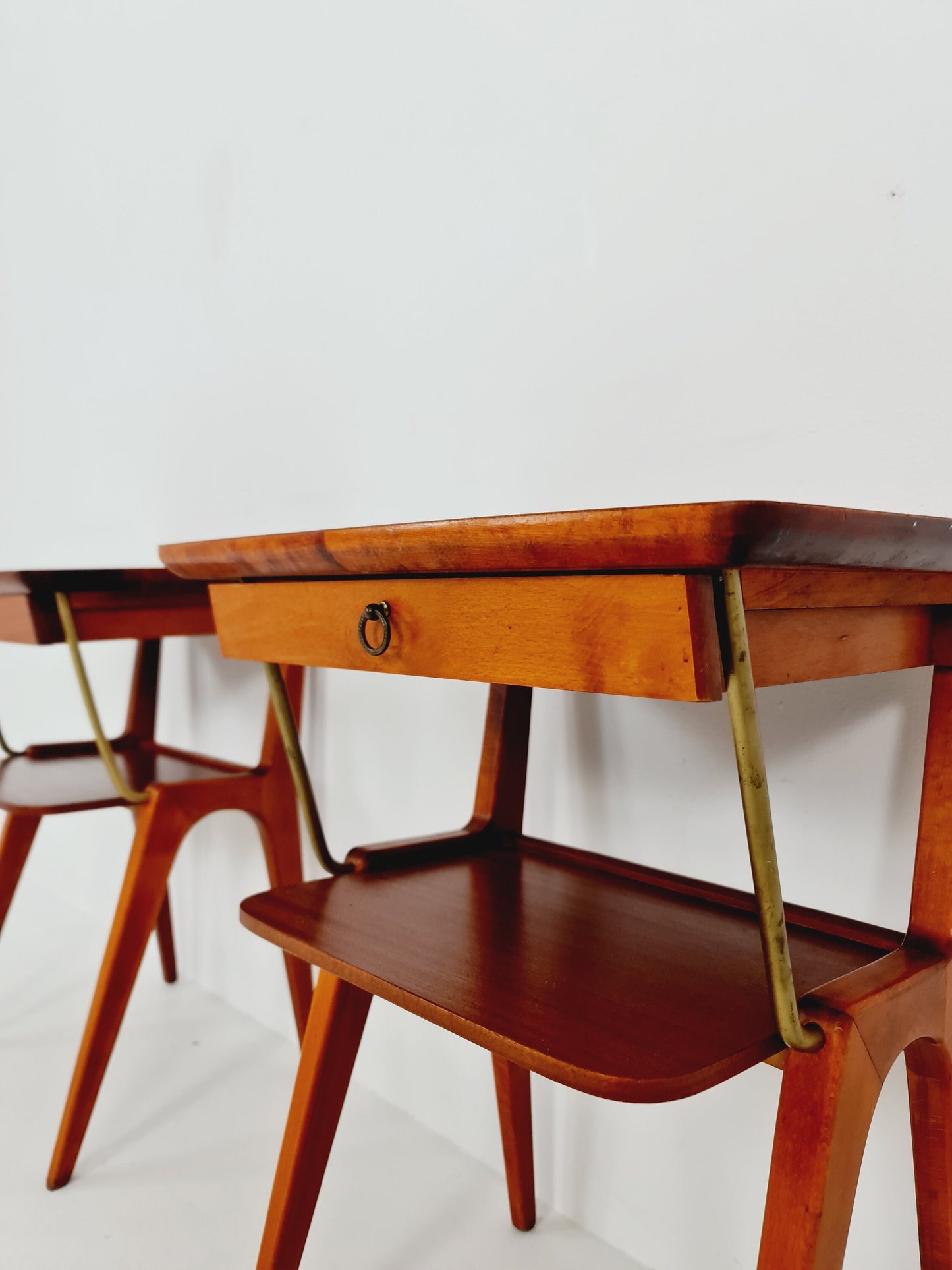 Pair of Midcentury Danish Mahagoni vintage Side table/ Bedside table/ Night stand, 1950s