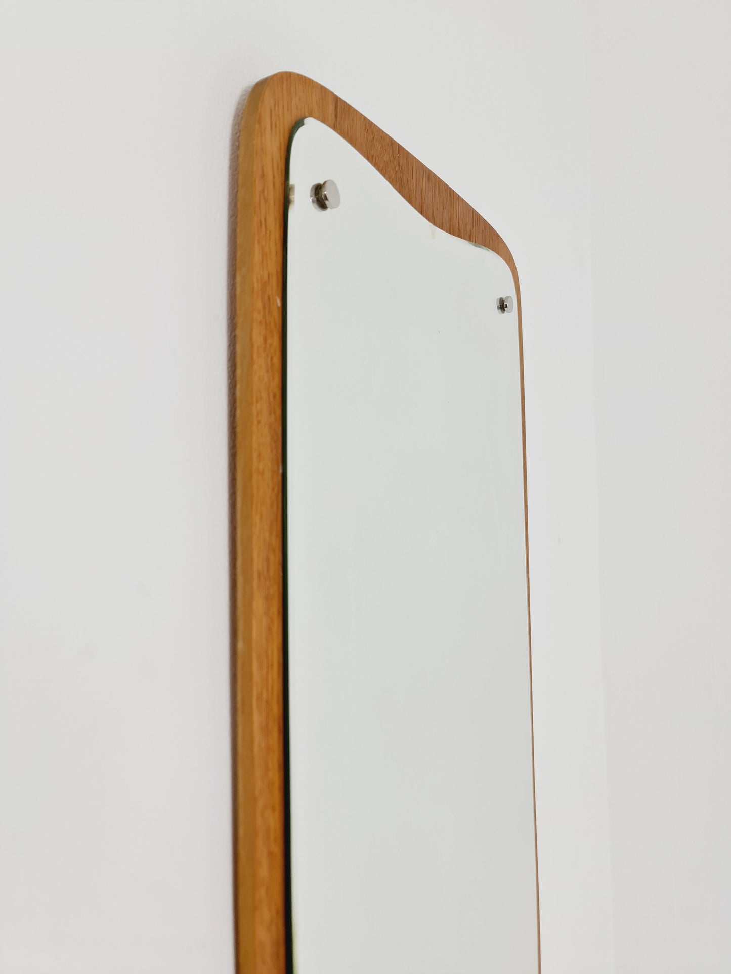 Teak Swidish mid-century Modern wall-mounted mirror By AB Nybrofabriken, 1960s