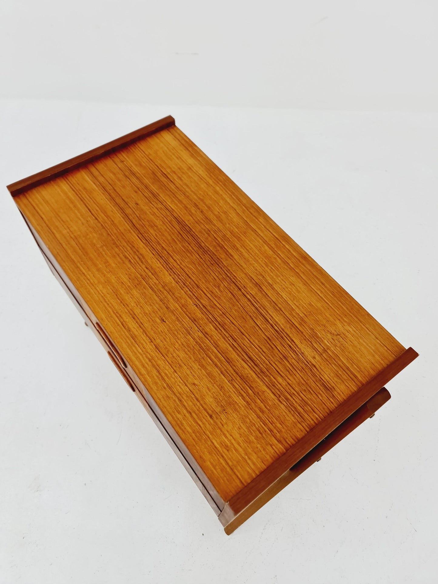 Midcentury Danish teak & Rosewood vintage Side table/ Bedside table/ Night stand with two drawers, 1960s