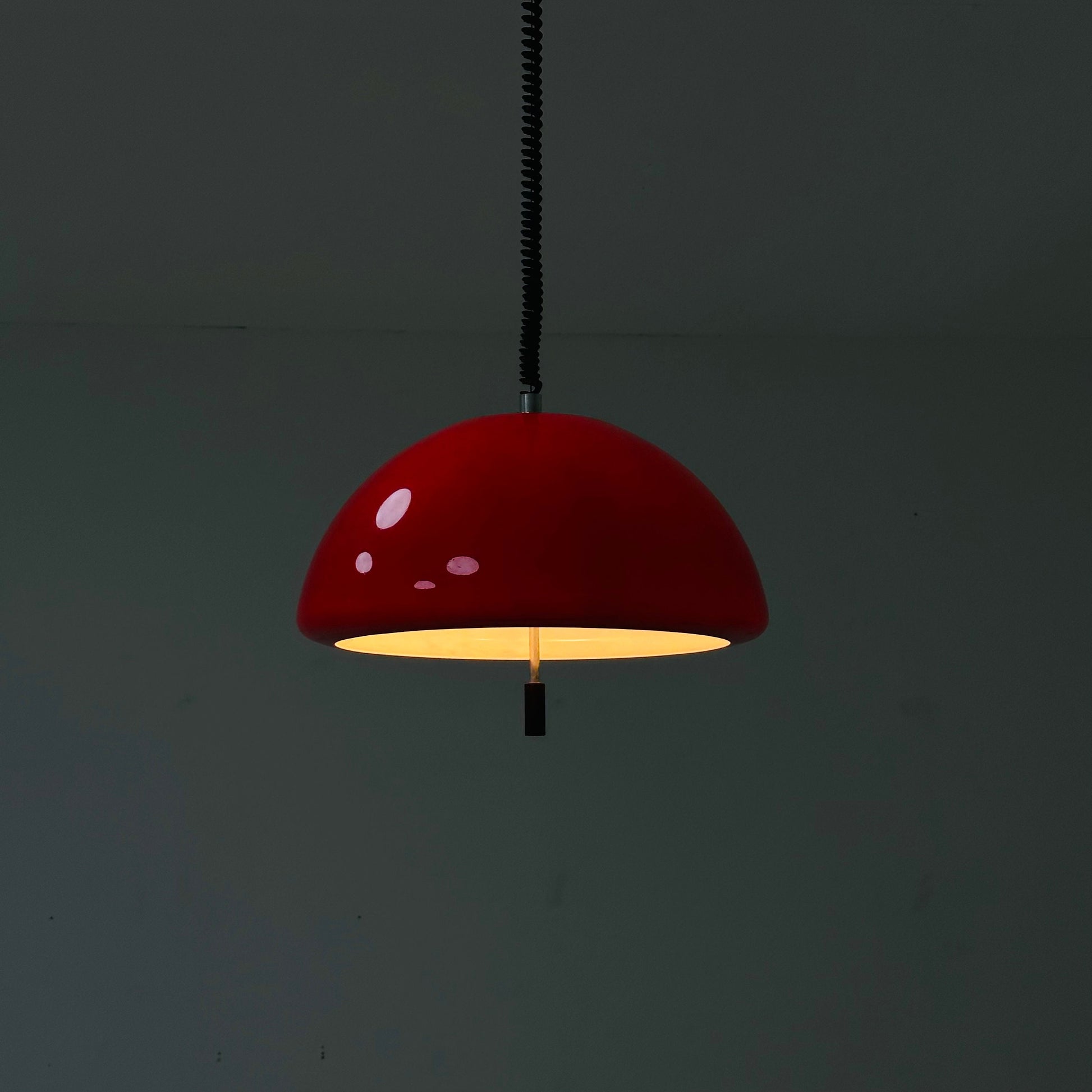 Mid century Spaceage Meblo pendant light by Harvey Guzzini Italy 1970s
