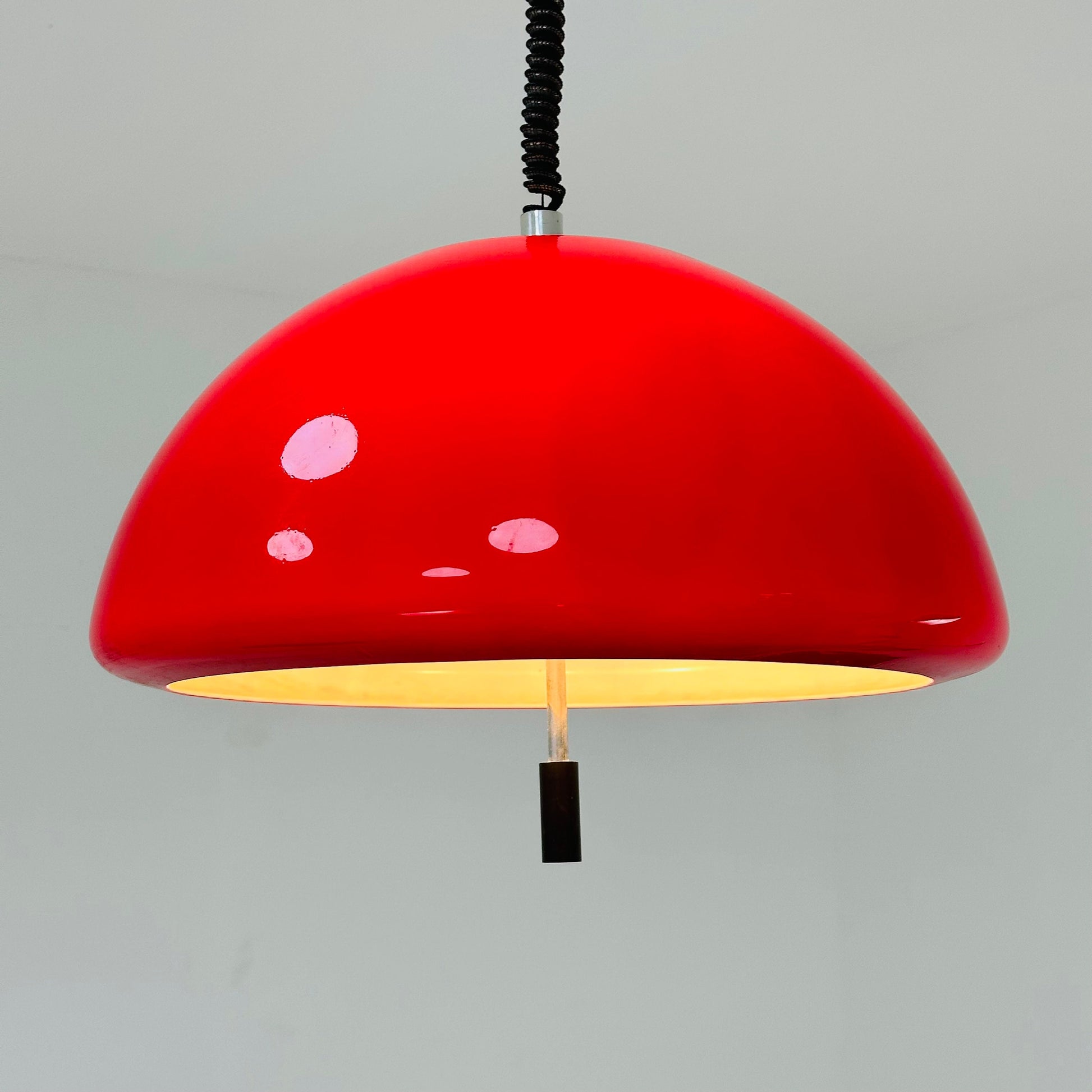 Mid century Spaceage Meblo pendant light by Harvey Guzzini Italy 1970s