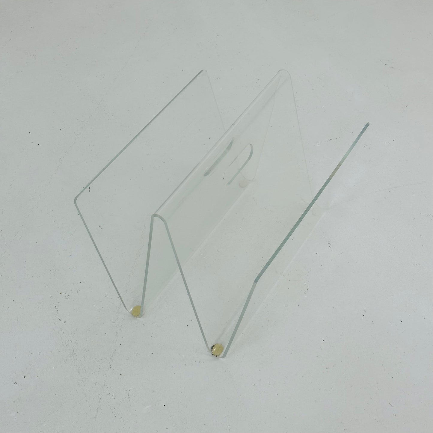 Space Age Red Plexiglass Vintage Magazine Rack, 1970s