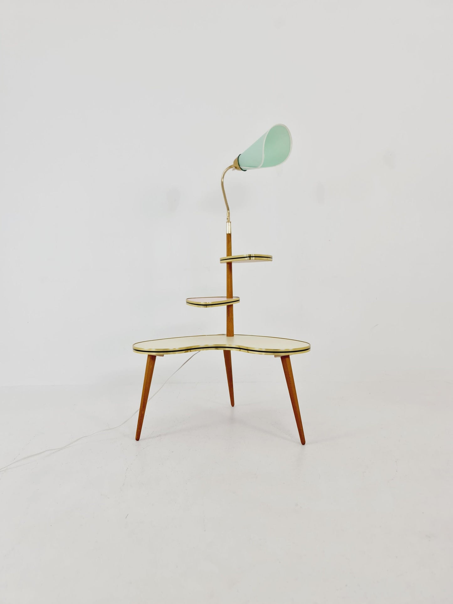 Vintage German plant Stand Minimalist Indoor Plant Stand Side flower table with lamp
