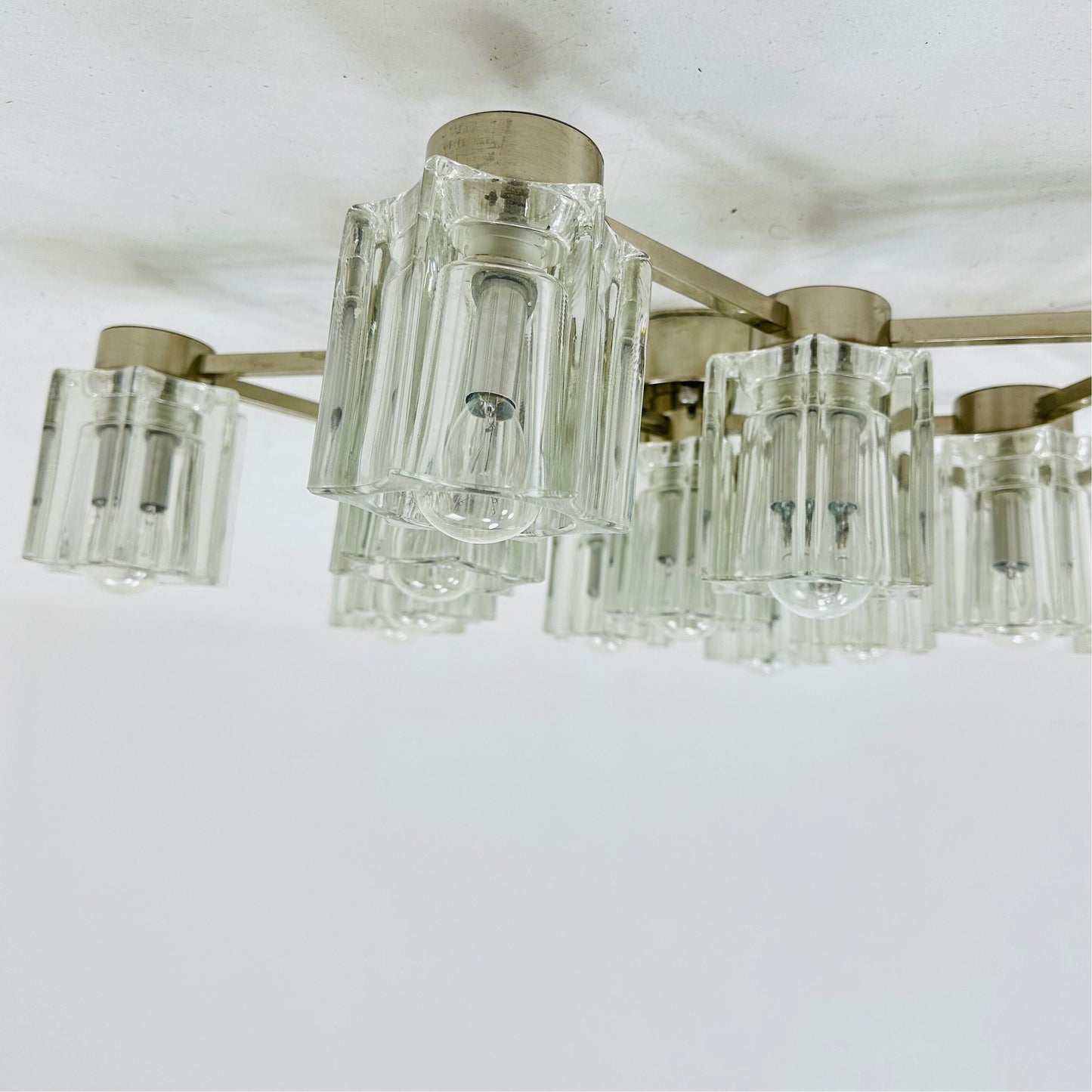 Mid century Star wall lamp made of crystal glass by Sciolari for Peill & Putzler, 1970s Germany