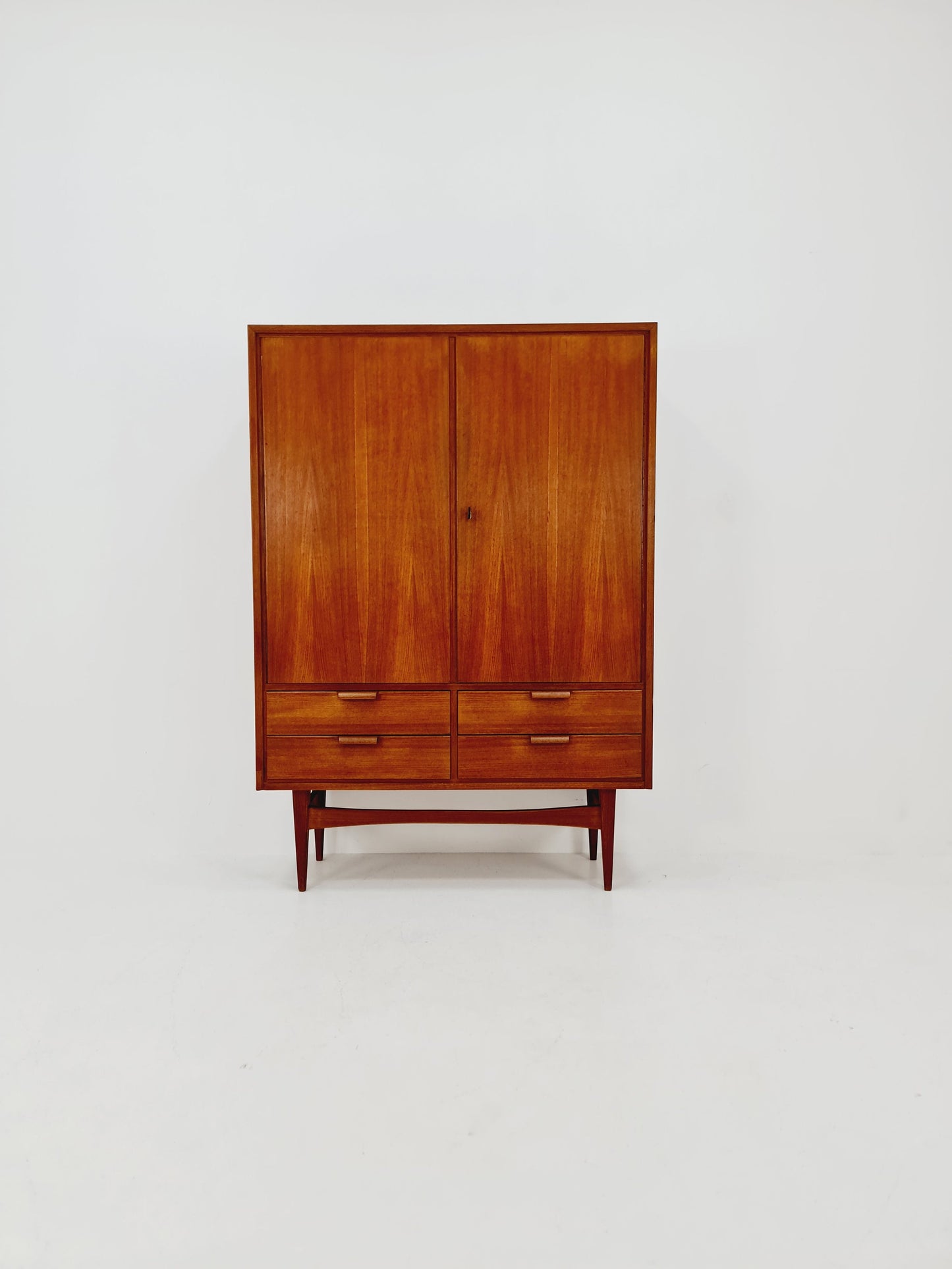 Mid Century Modern danish highboard teak Sideboard, 1960s